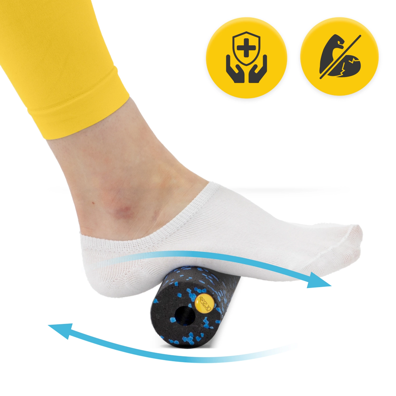 4Fizjo EPP Mini Massage Roller 15 cm, Black/Blue