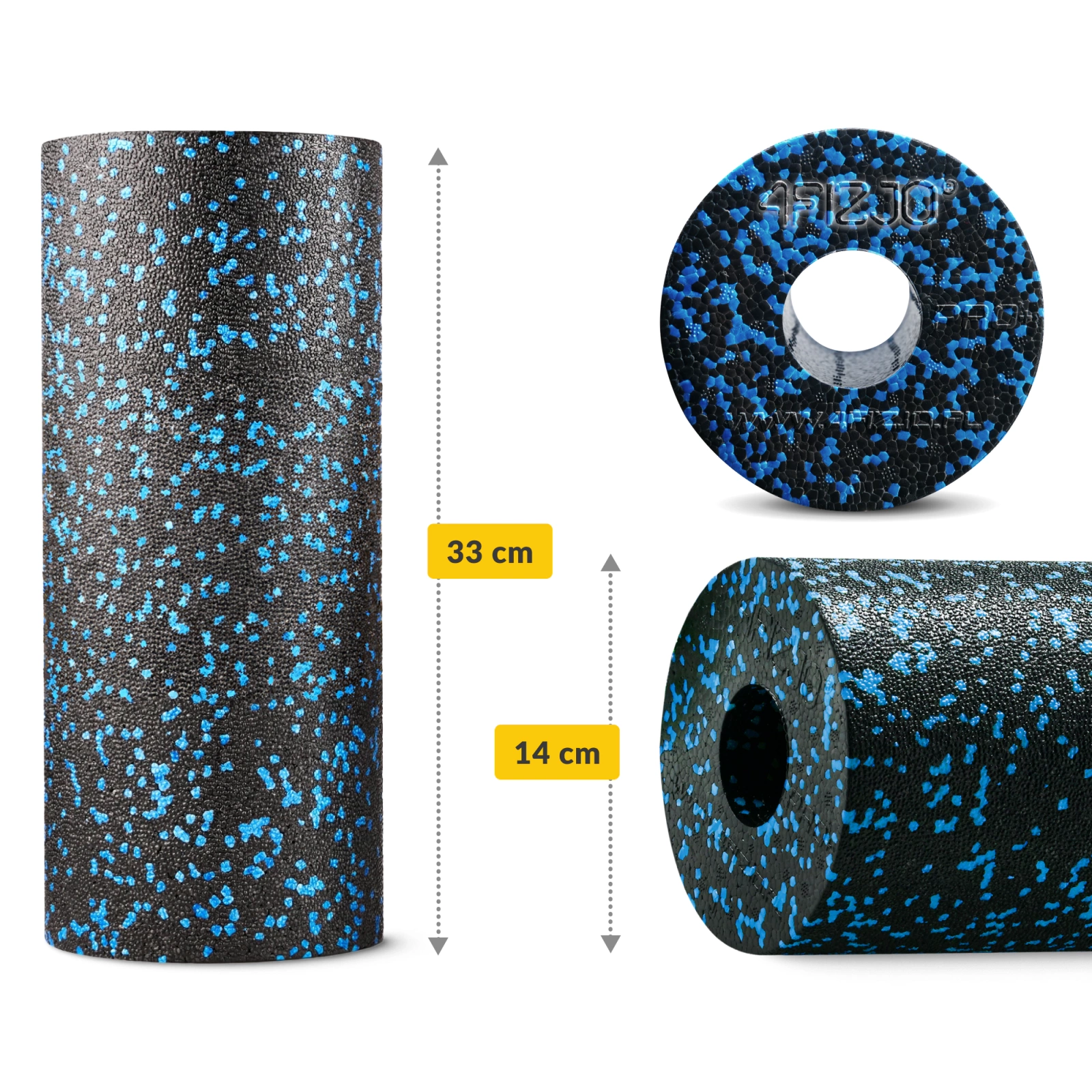 4Fizjo EPP Massage Roller 33 cm, Black/Blue