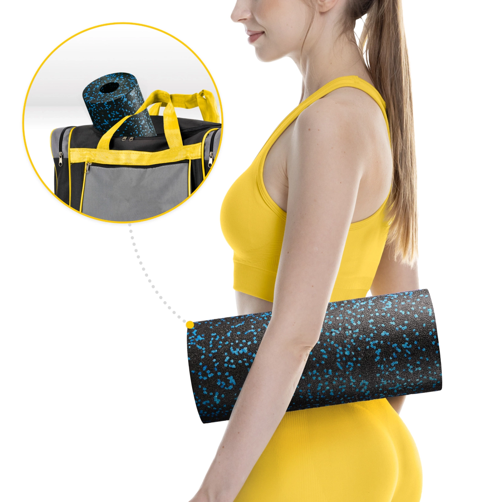 4Fizjo EPP Massage Roller 33 cm, Black/Blue