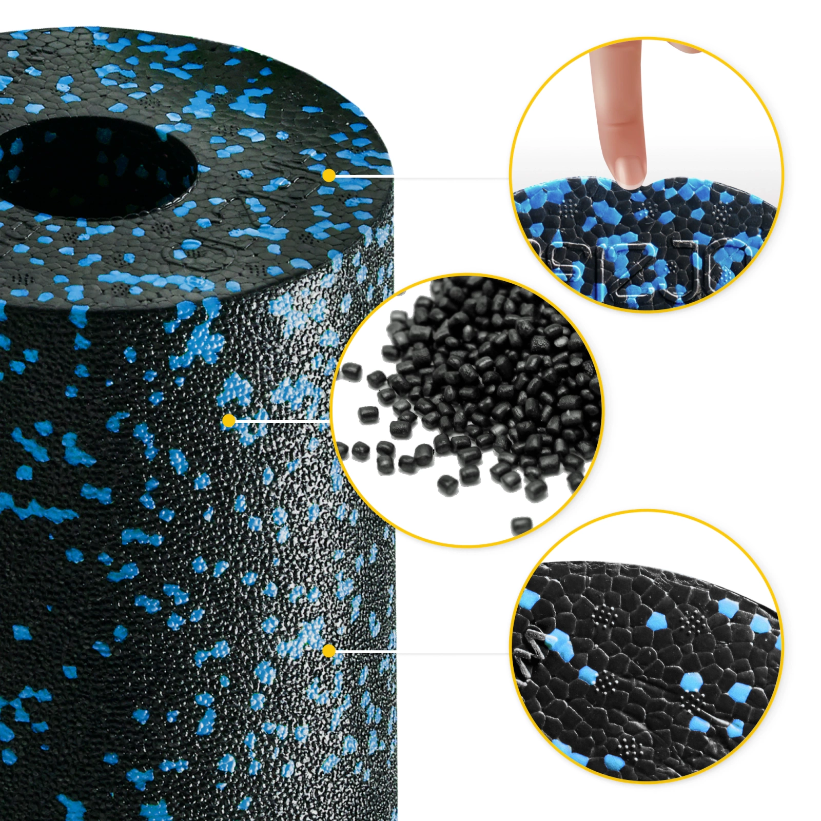 4Fizjo EPP Massage Roller 33 cm, Black/Blue