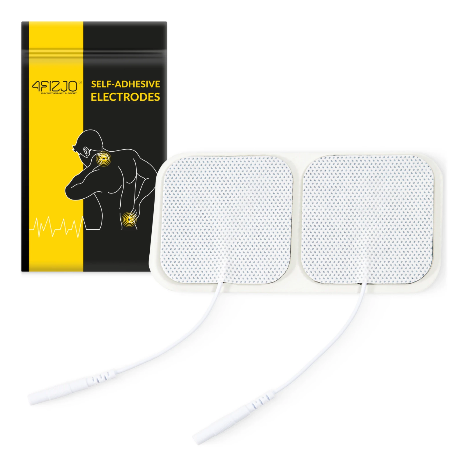 4Fizjo Self-Adhesive Gel Electrodes for TENS/EMS Electrostimulation 50x50 mm, 2 pcs