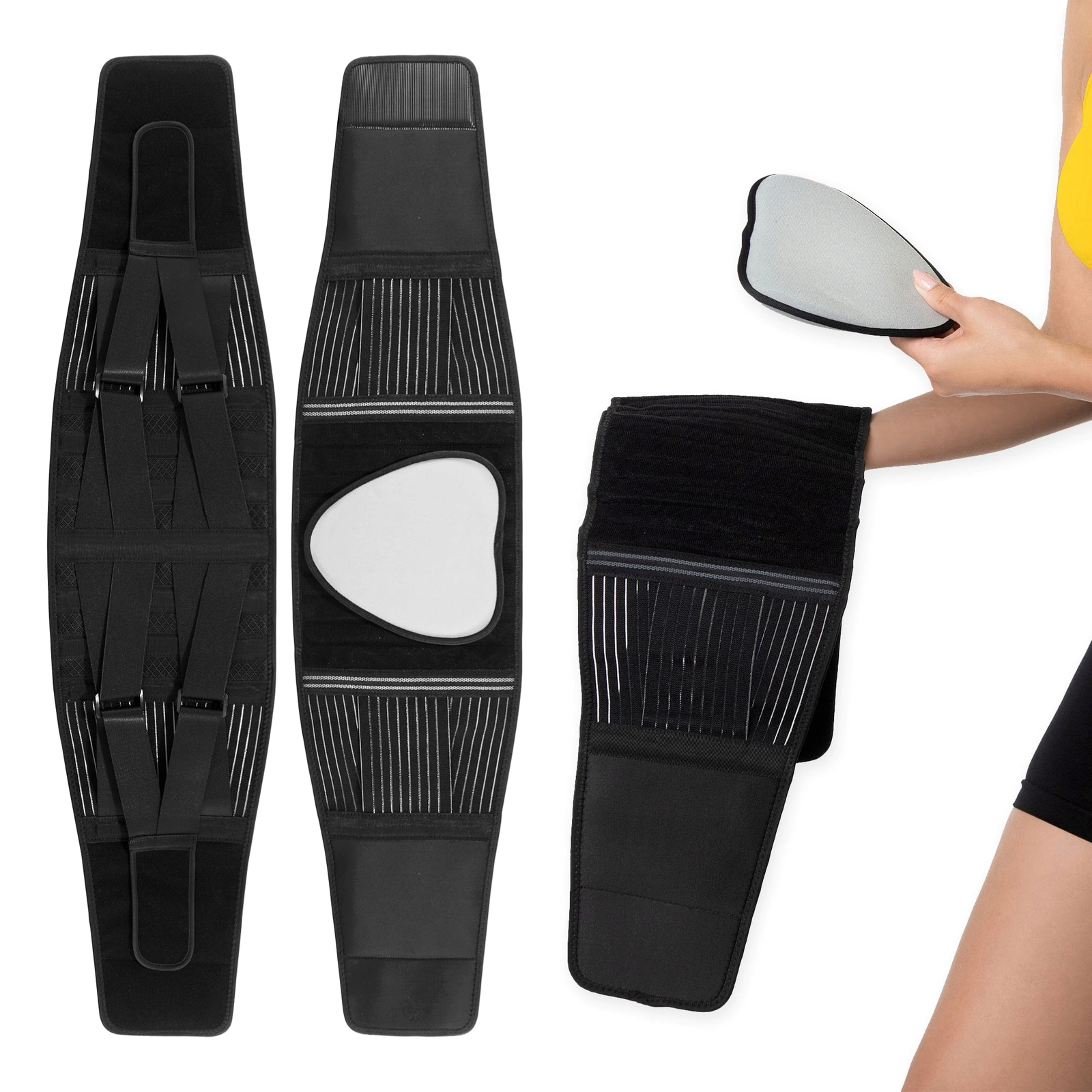 4Fizjo Orthopedic Lumbar Support Belt, XXXL, Black