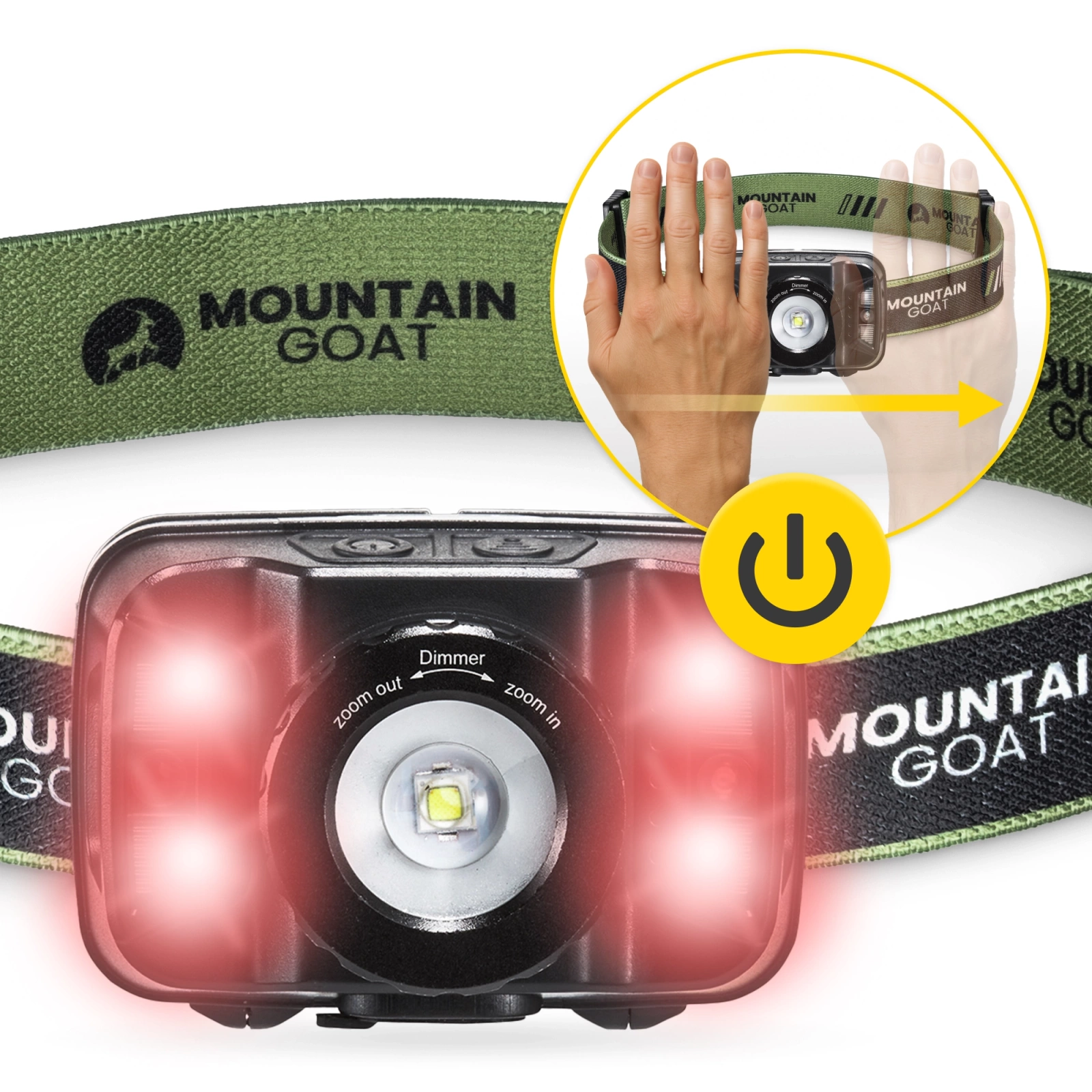 4Fizjo Mountain Goat LED Headlamp, 350 lm, Black