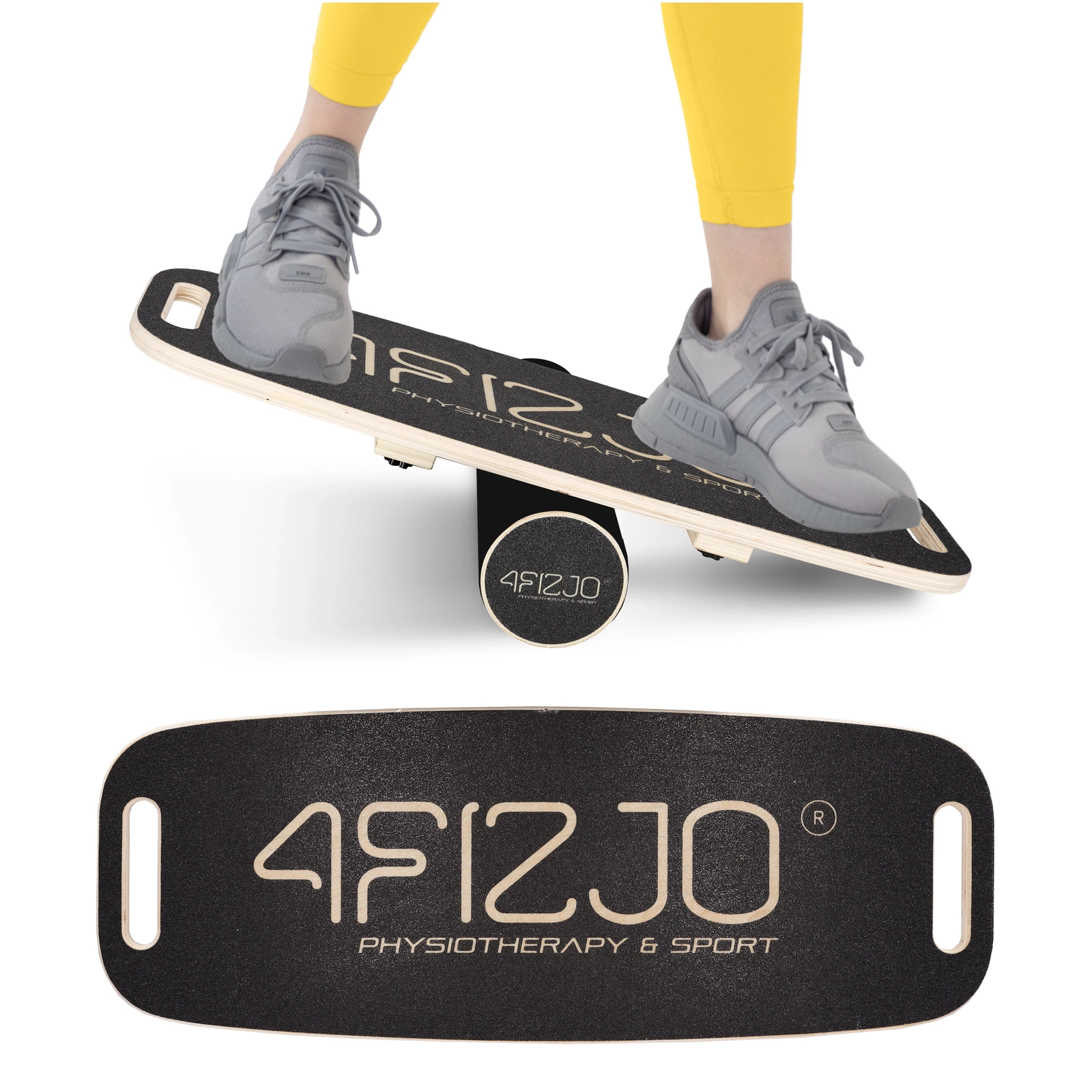 Koka līdzsvara dēlis 4FIZJO Balance Board treniņiem