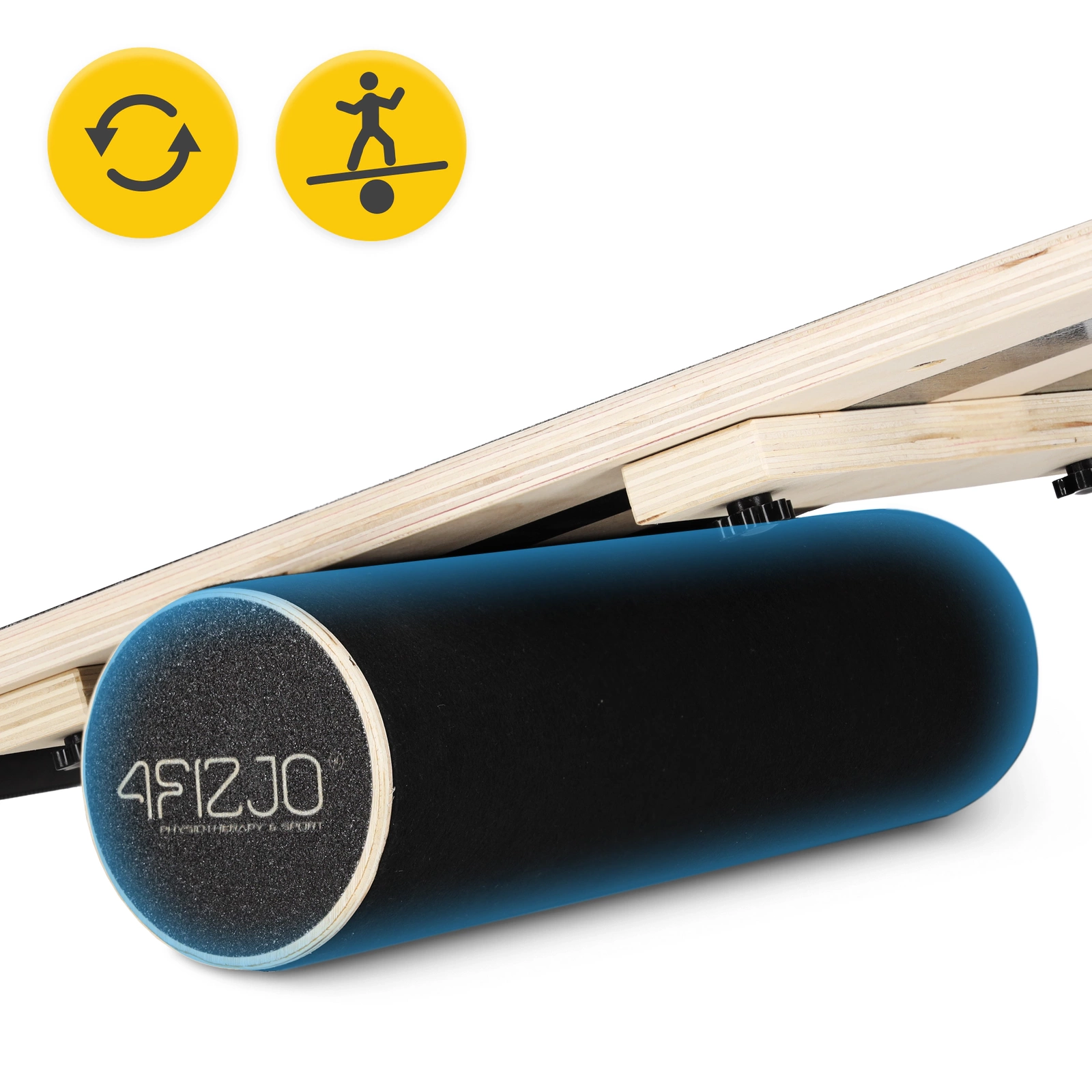 Koka līdzsvara dēlis 4FIZJO Balance Board treniņiem
