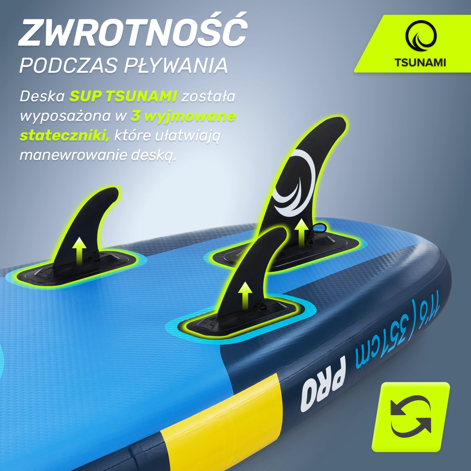 Надувная SUP-доска 4Fizjo TSUNAMI PRO T13 350 см, разноцветная