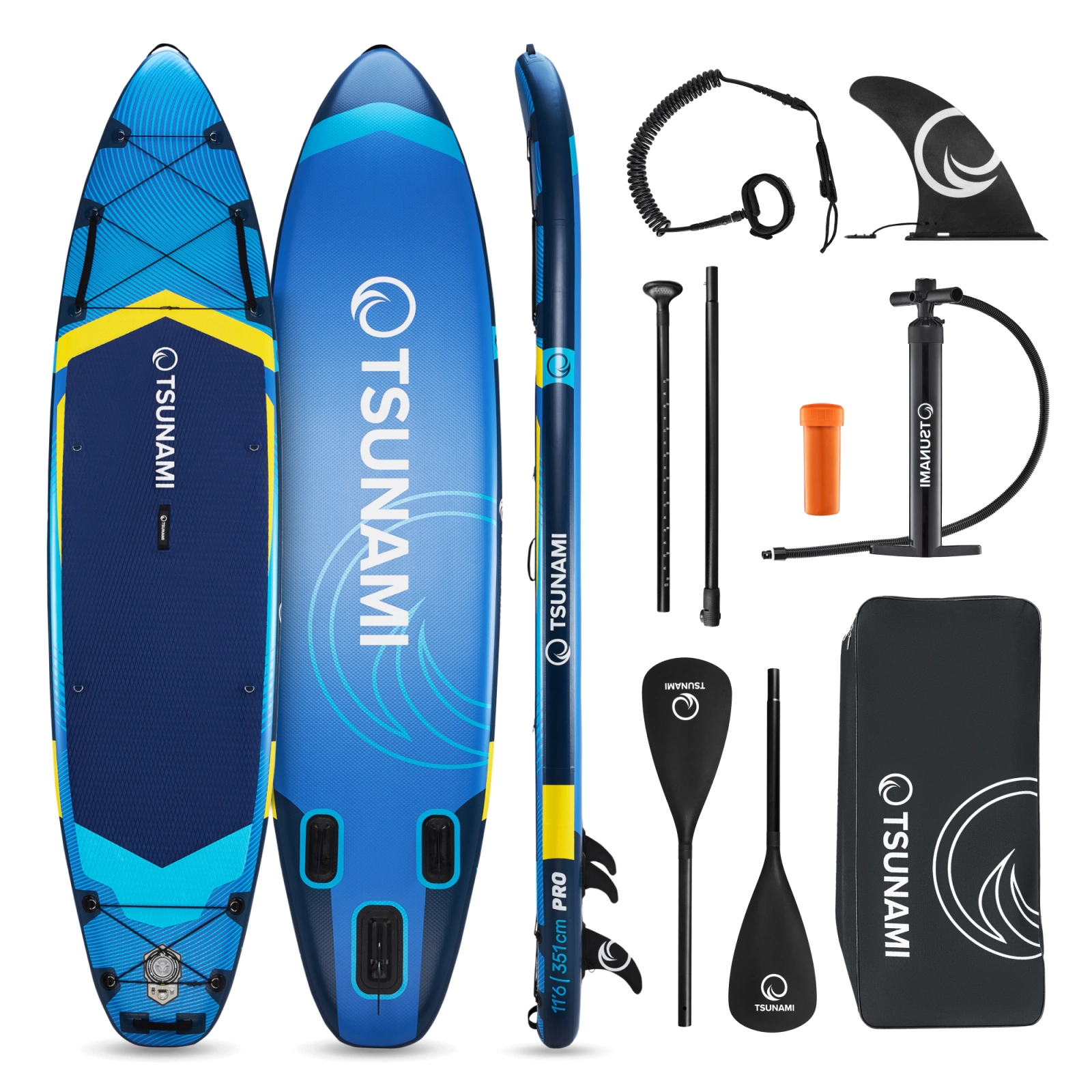 Надувная SUP-доска 4Fizjo TSUNAMI PRO T13 350 см, разноцветная