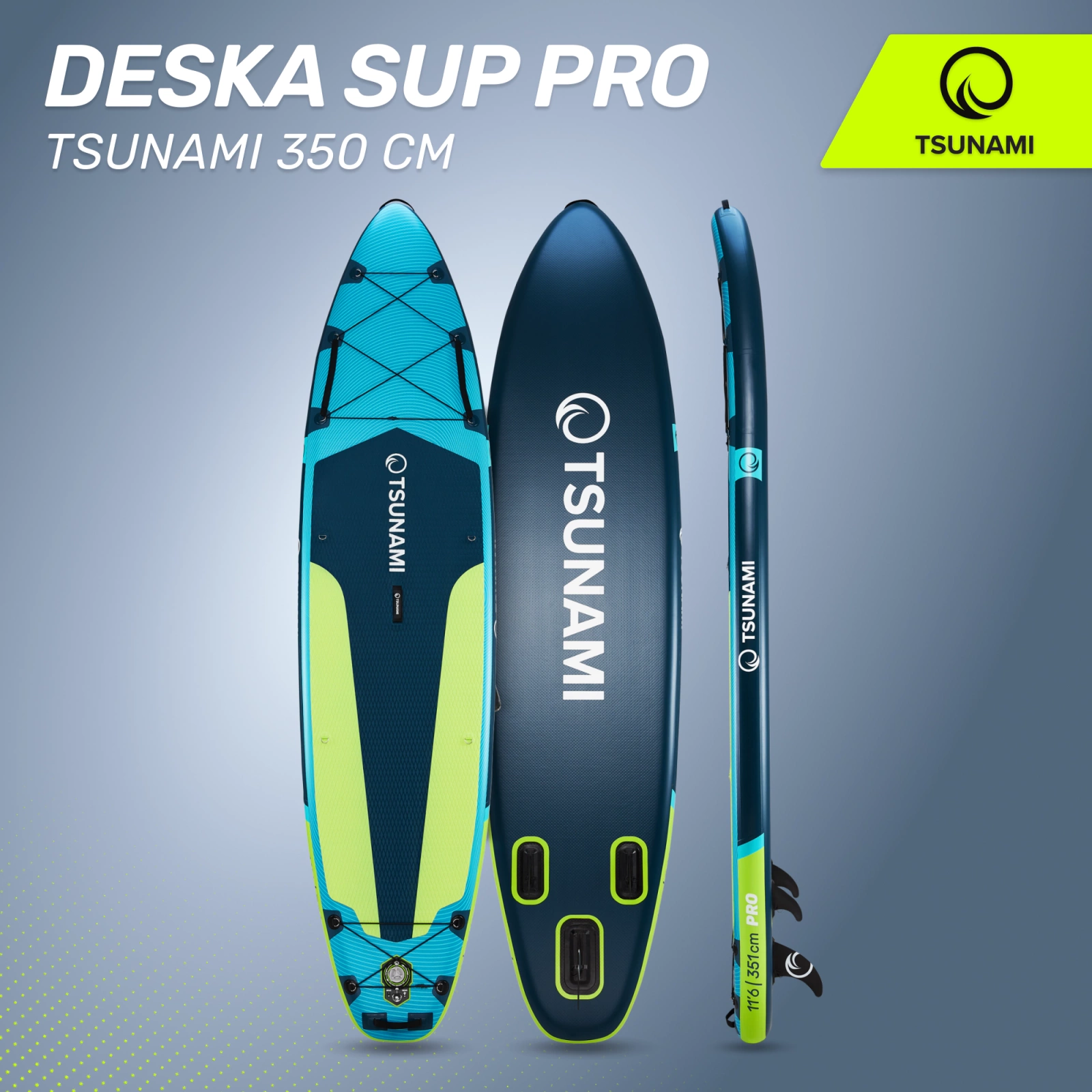 4Fizjo 1836 TSUNAMI Inflatable SUP Board 350 cm, Multicolor