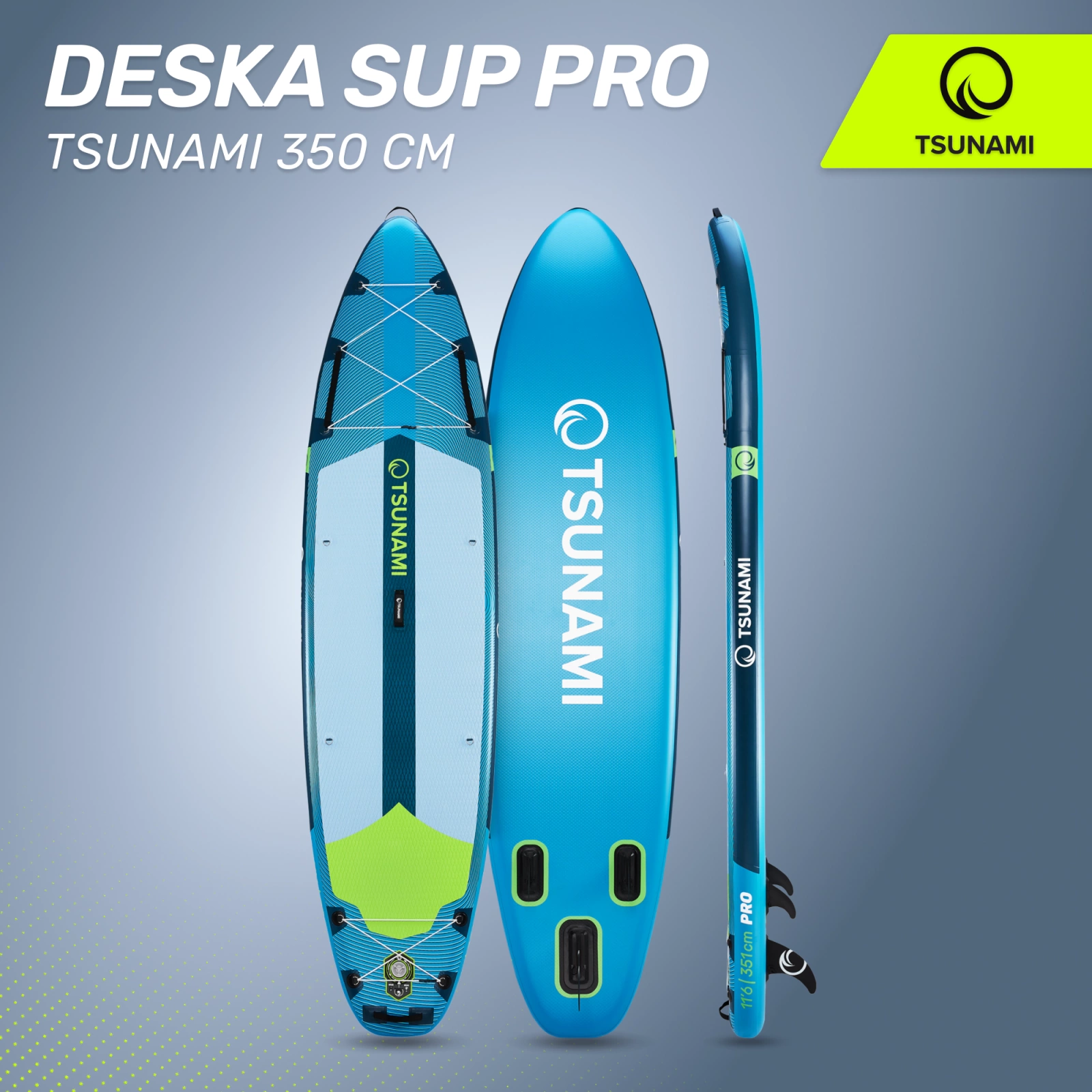 SUP-доска 4Fizjo 1837 PRO TSUNAMI 350 см T15, разноцветная
