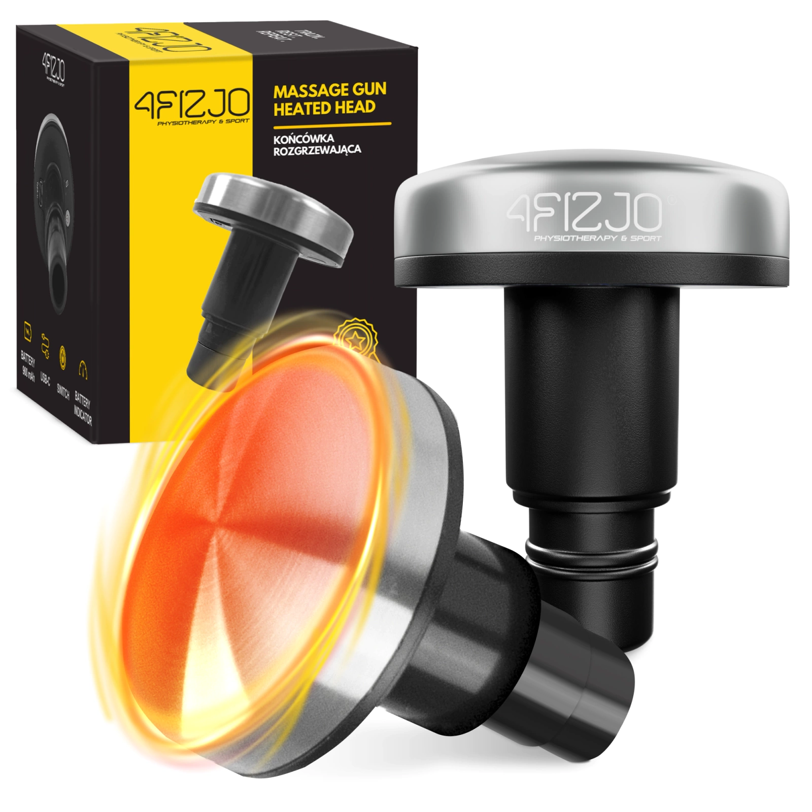 Heated Massage Gun Head Attachment with 3 Temperature Settings