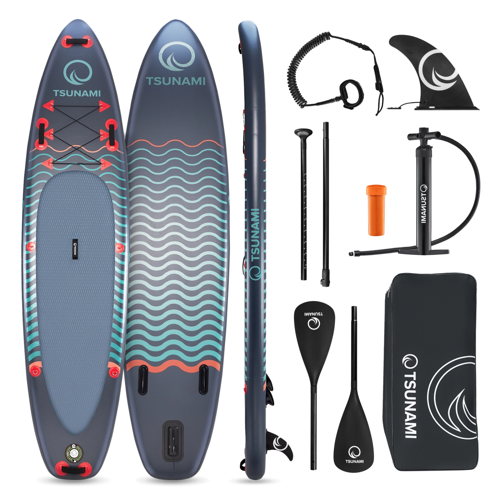 4Fizjo TSUNAMI 350 cm Inflatable SUP Board, Multicolor
