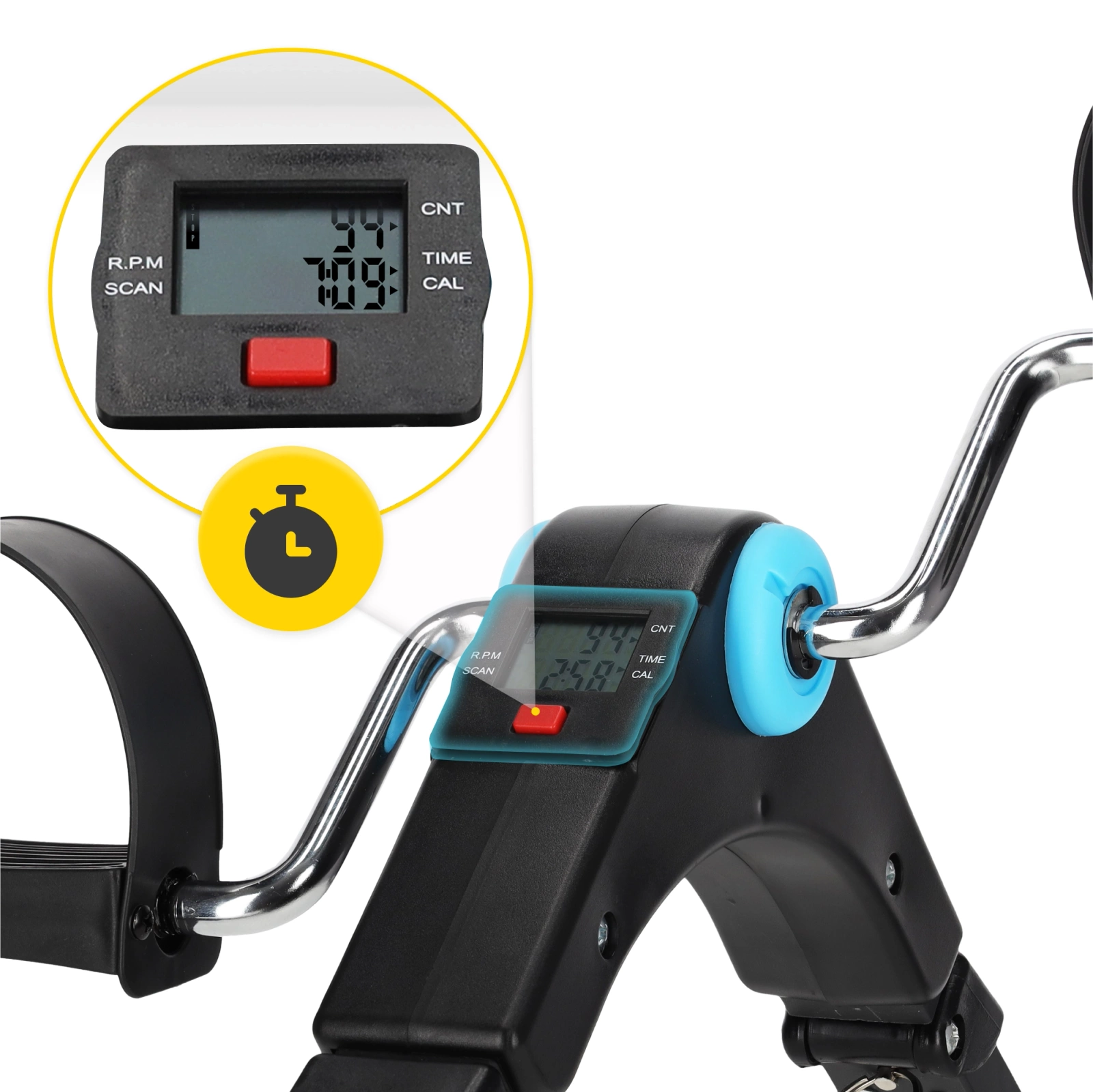 Foldable Pedal Exerciser for Arm & Leg Recovery MINI, black