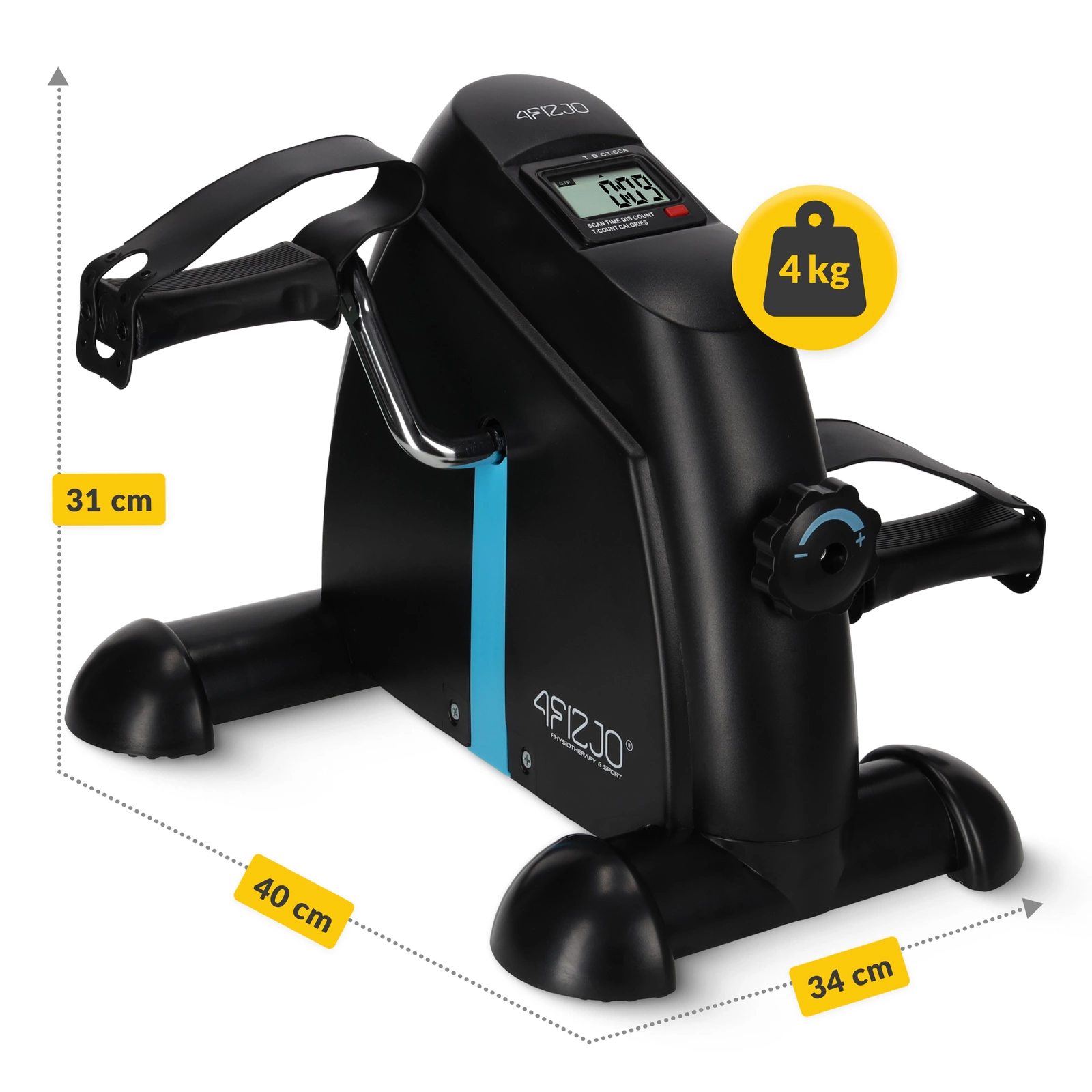 4Fizjo EVO Rehabilitation Pedal Exerciser, Black