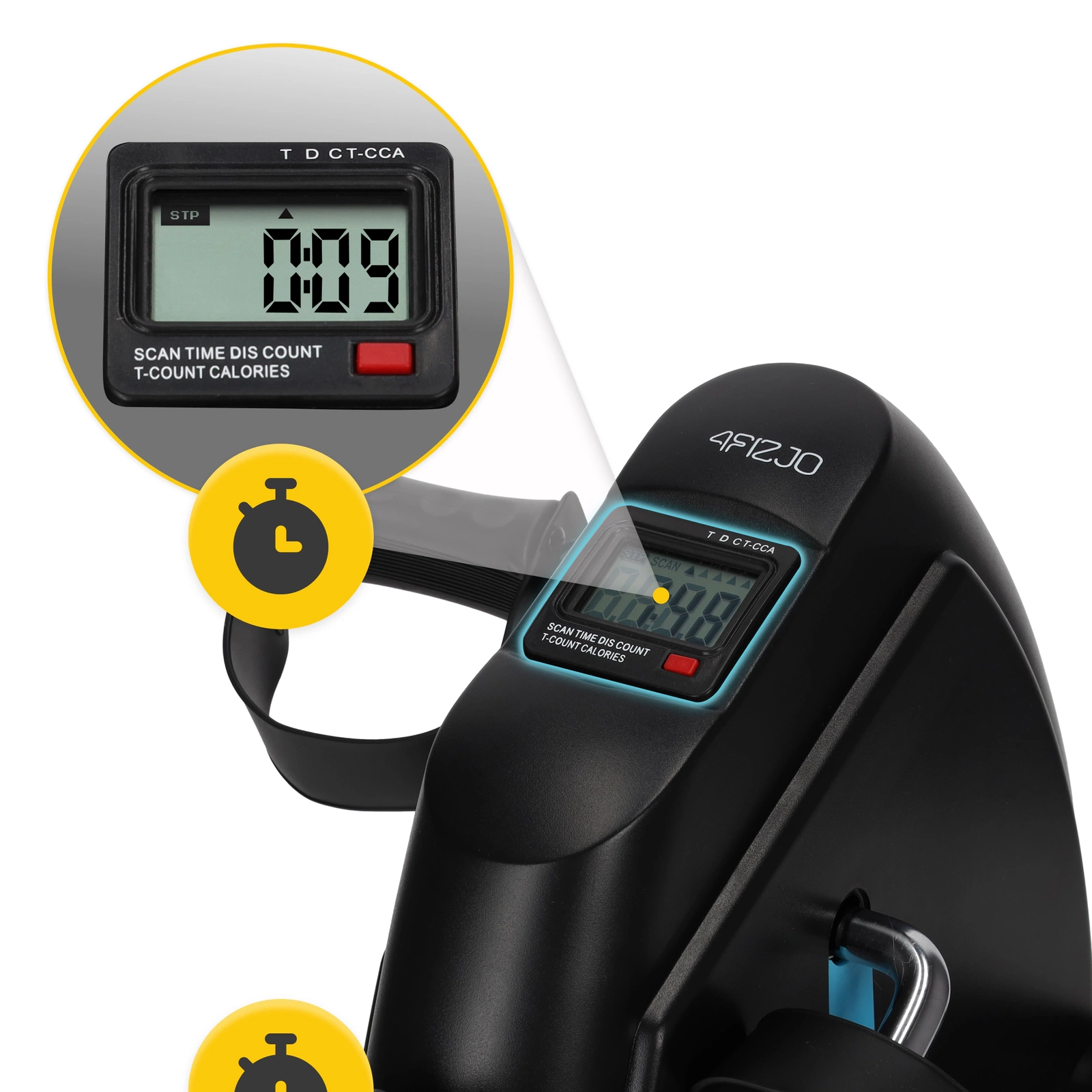 4Fizjo EVO Rehabilitation Pedal Exerciser, Black