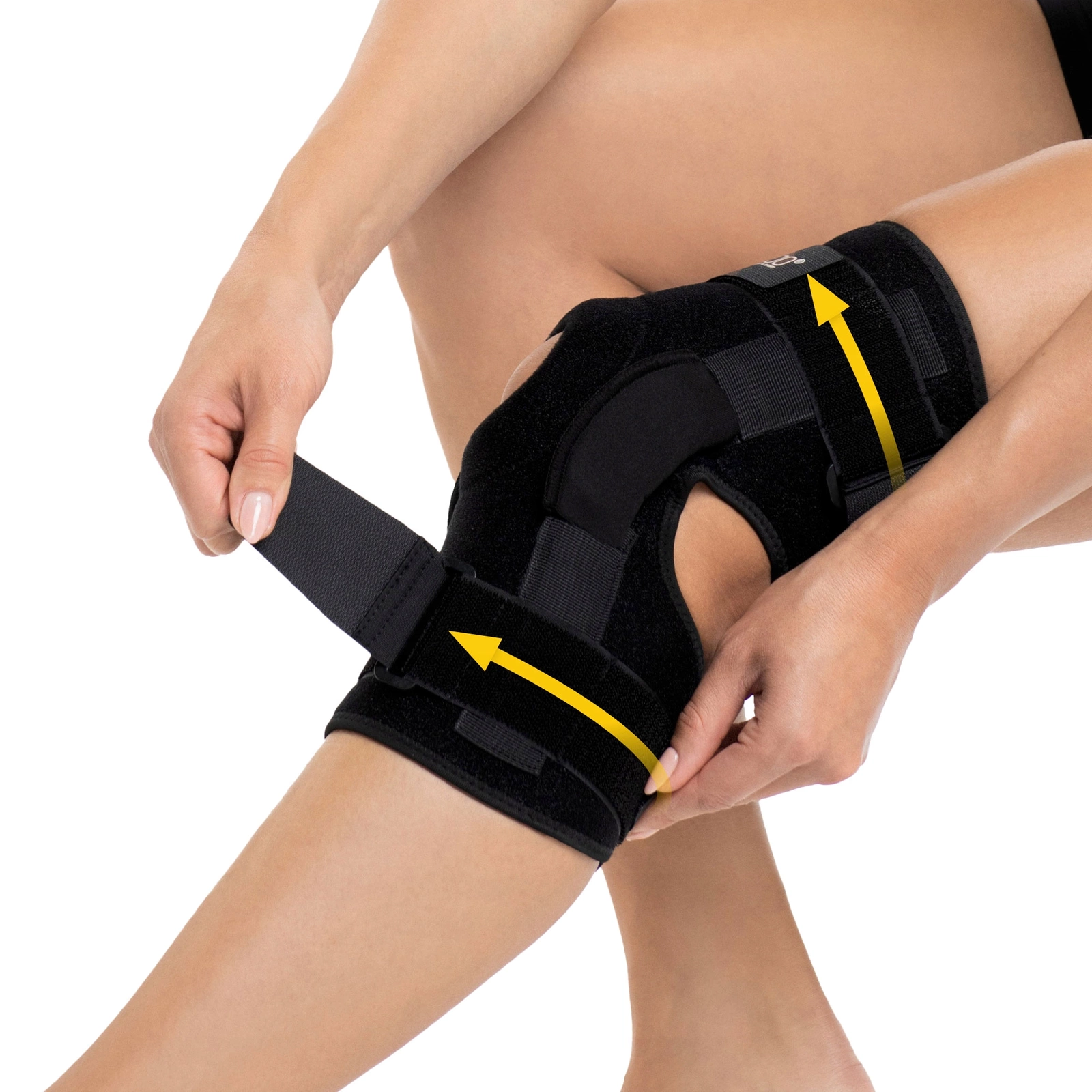 4Fizjo 872 Knee Brace with Patella Stabilization, Size L, Black