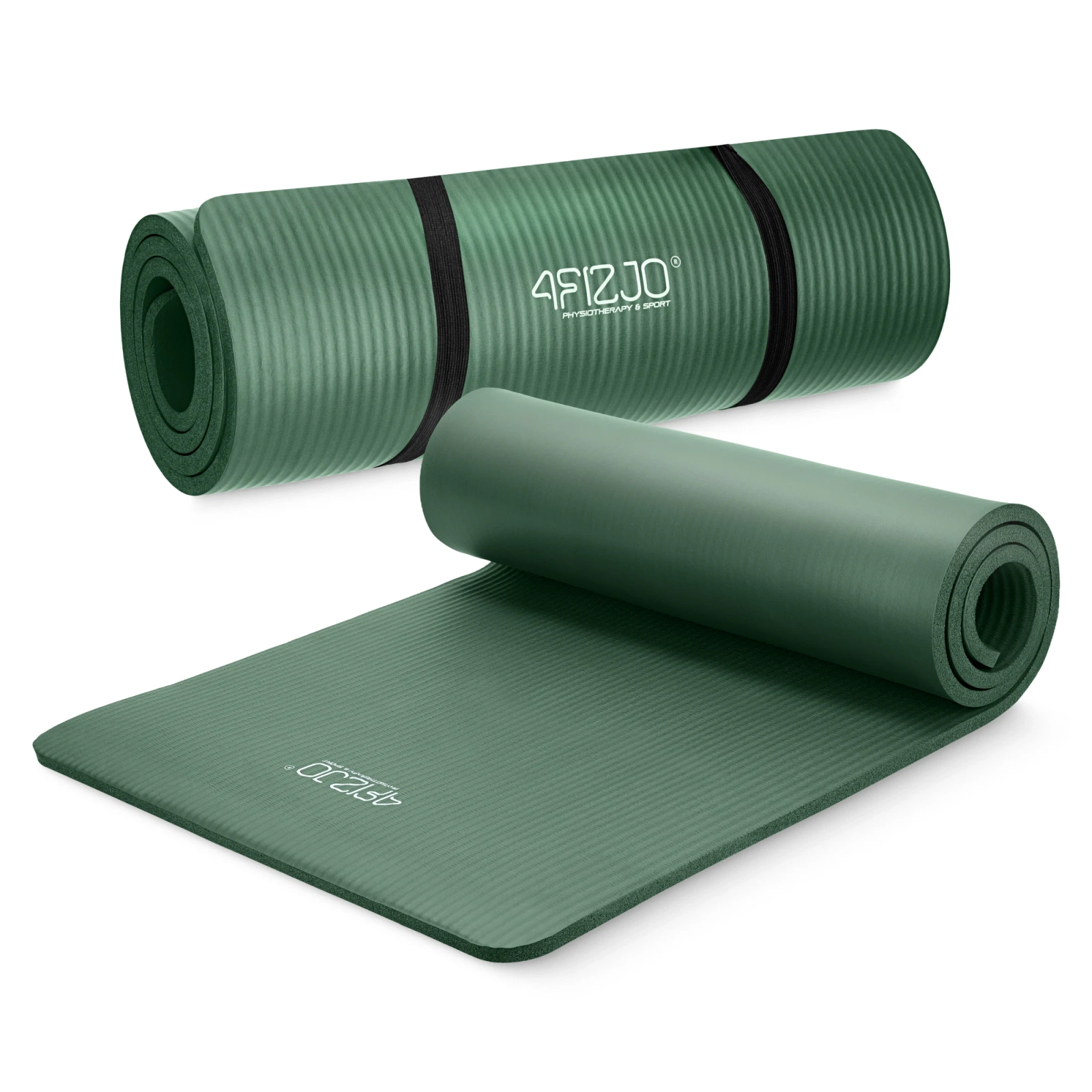 4Fizjo 1913 NBR Fitness and Yoga Mat, 180x60x1 cm, Sage Green