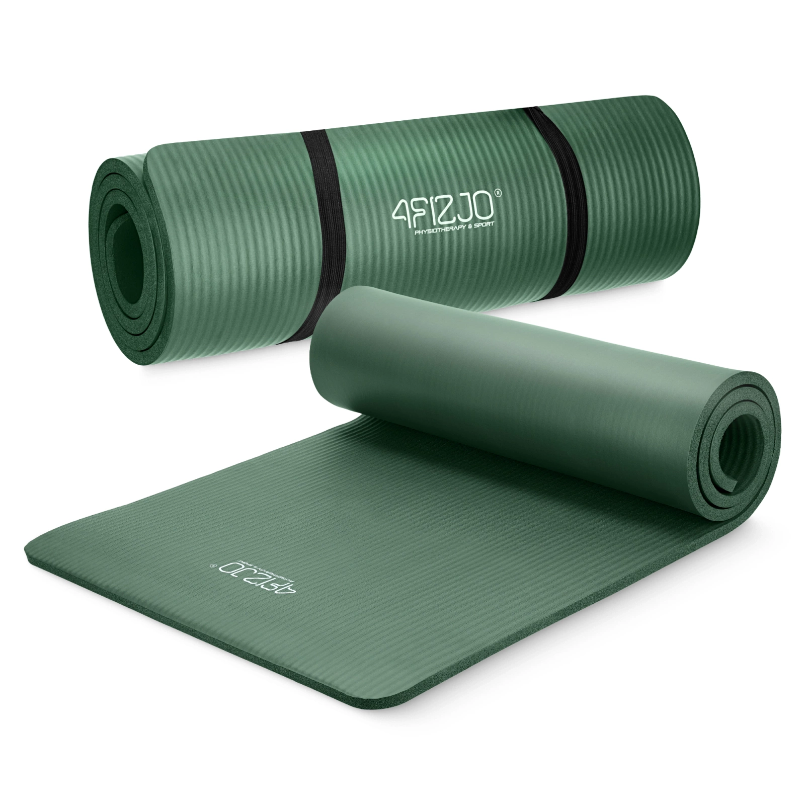 4Fizjo NBR Fitness and Yoga Mat 180x60x1.5 cm, Sage Green