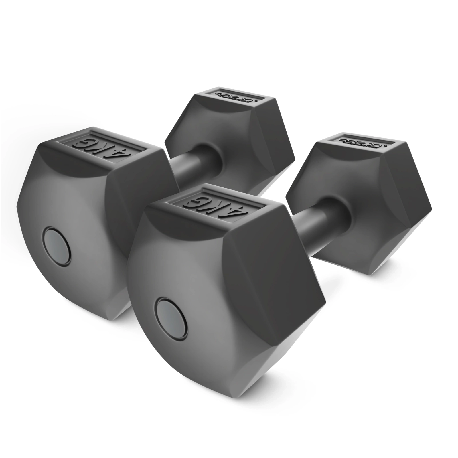 4Fizjo Bitumen Dumbbells 2 x 4 kg, Grey