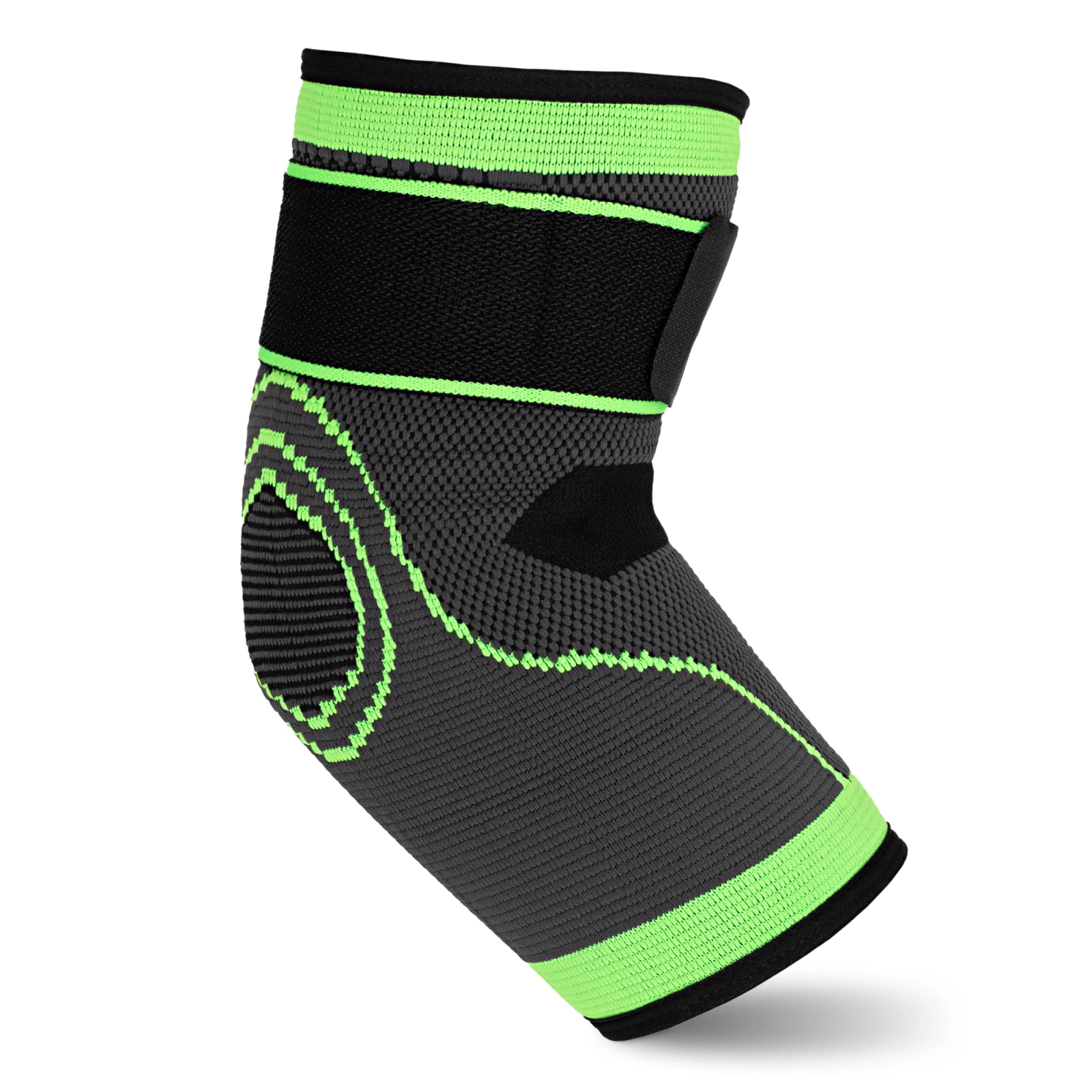 4Fizjo FLEX Elastic Elbow Brace, Size M, Grey/Green/Black