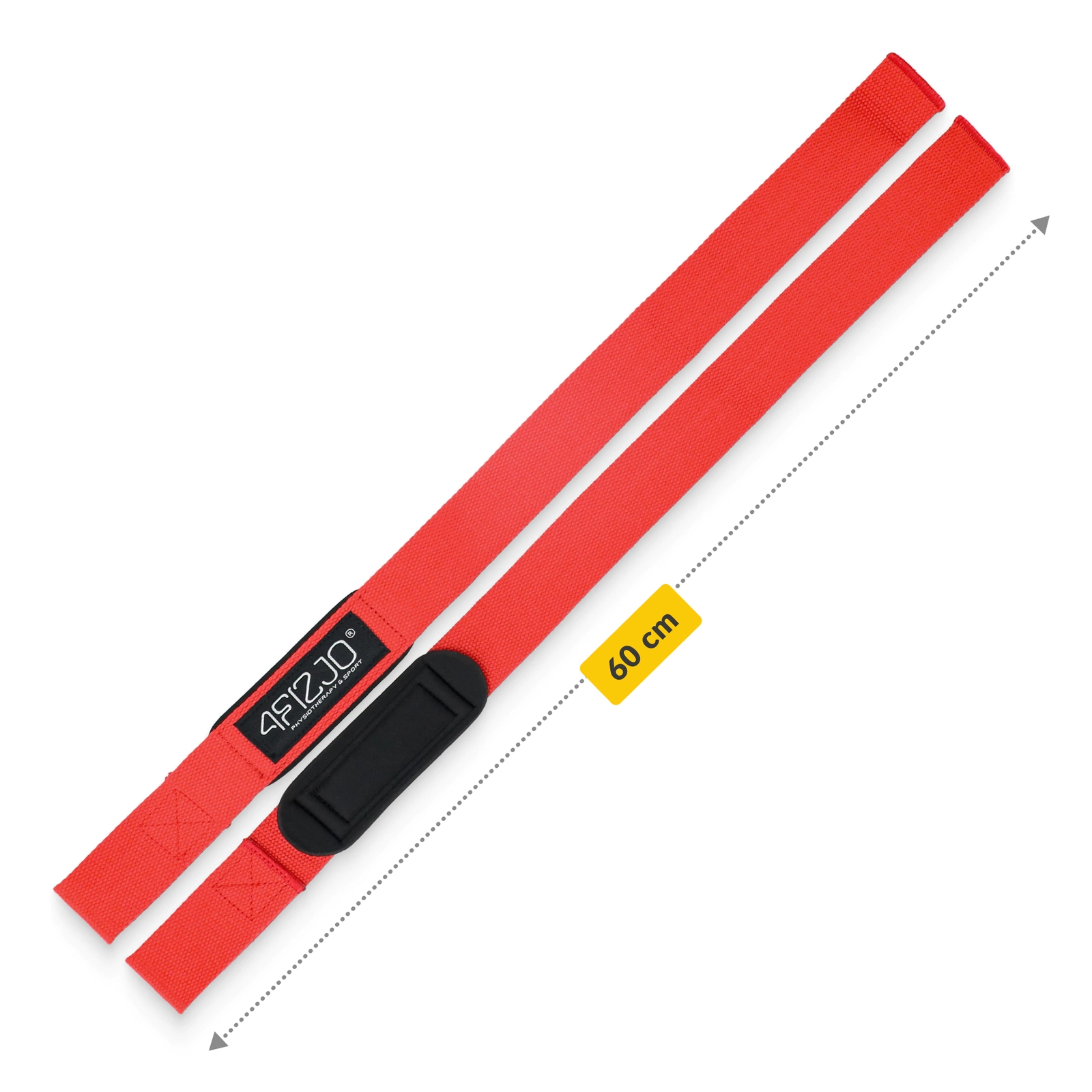 4FIZJO Lifting Straps for Deadlifts and Weightlifting, Red