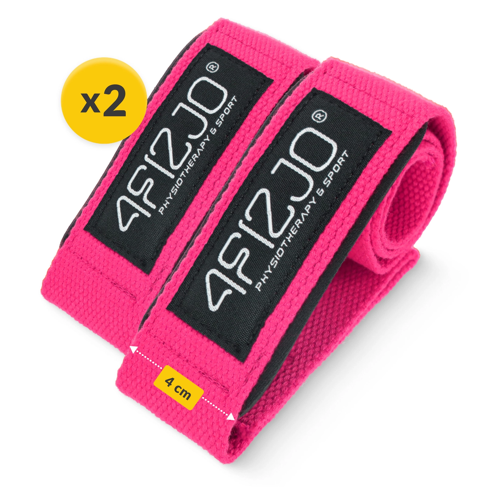 4Fizjo Deadlift Straps, Pink