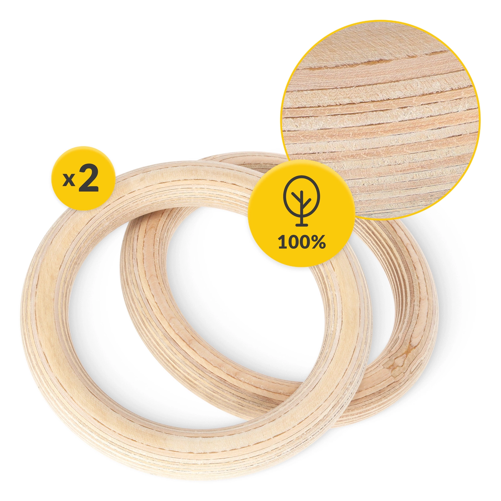 4Fizjo Gymnastic Rings for Pull-ups, Blue
