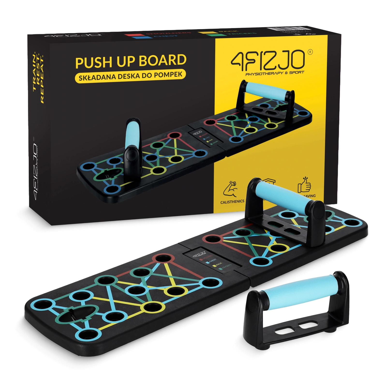 4FIZJO Foldable Push-up Board with Handles