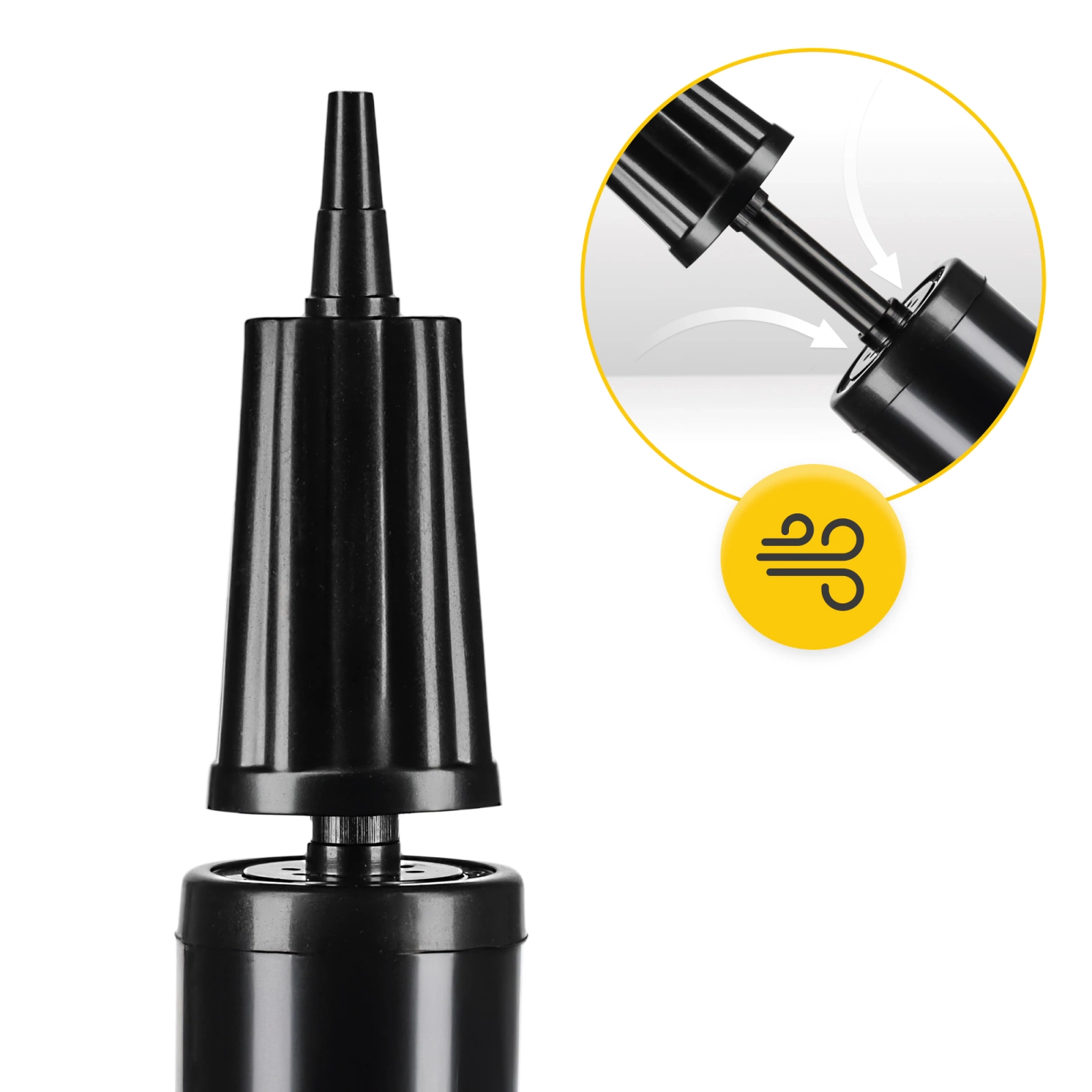 4Fizjo Hand Pump for Gymnastic Balls, Black