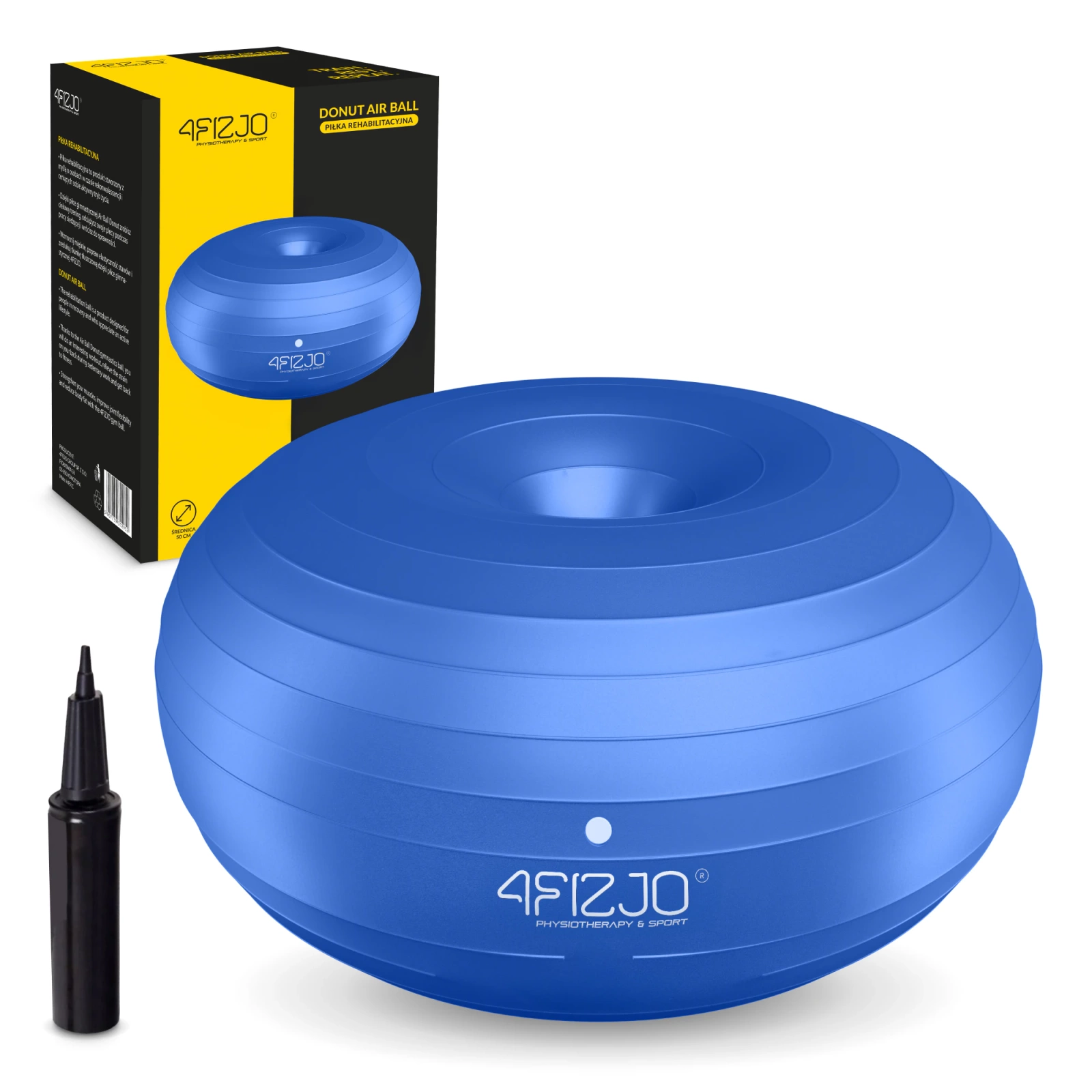 4FIZJO Donut Air Ball Exercise Stability Ball, Blue