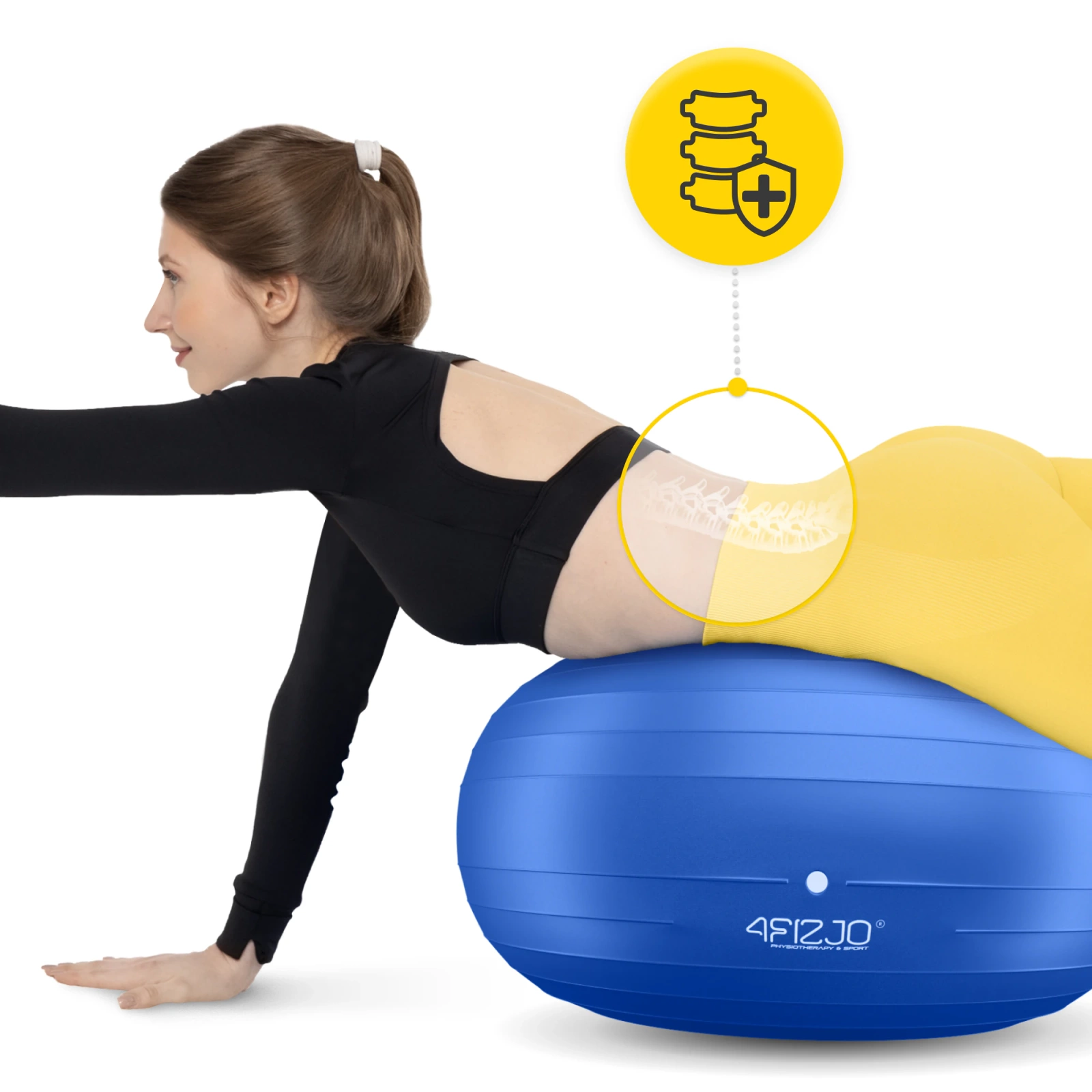 Гимнастический мяч 4FIZJO Donut Air Ball, синий