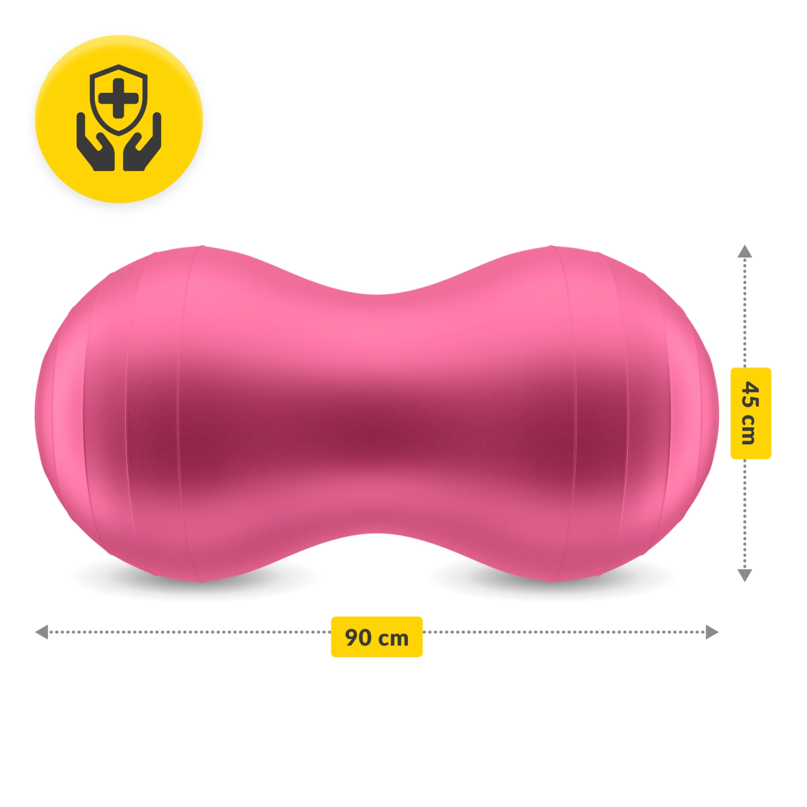 4Fizjo Peanut Air Ball Exercise Ball, 45x90 cm, Pink