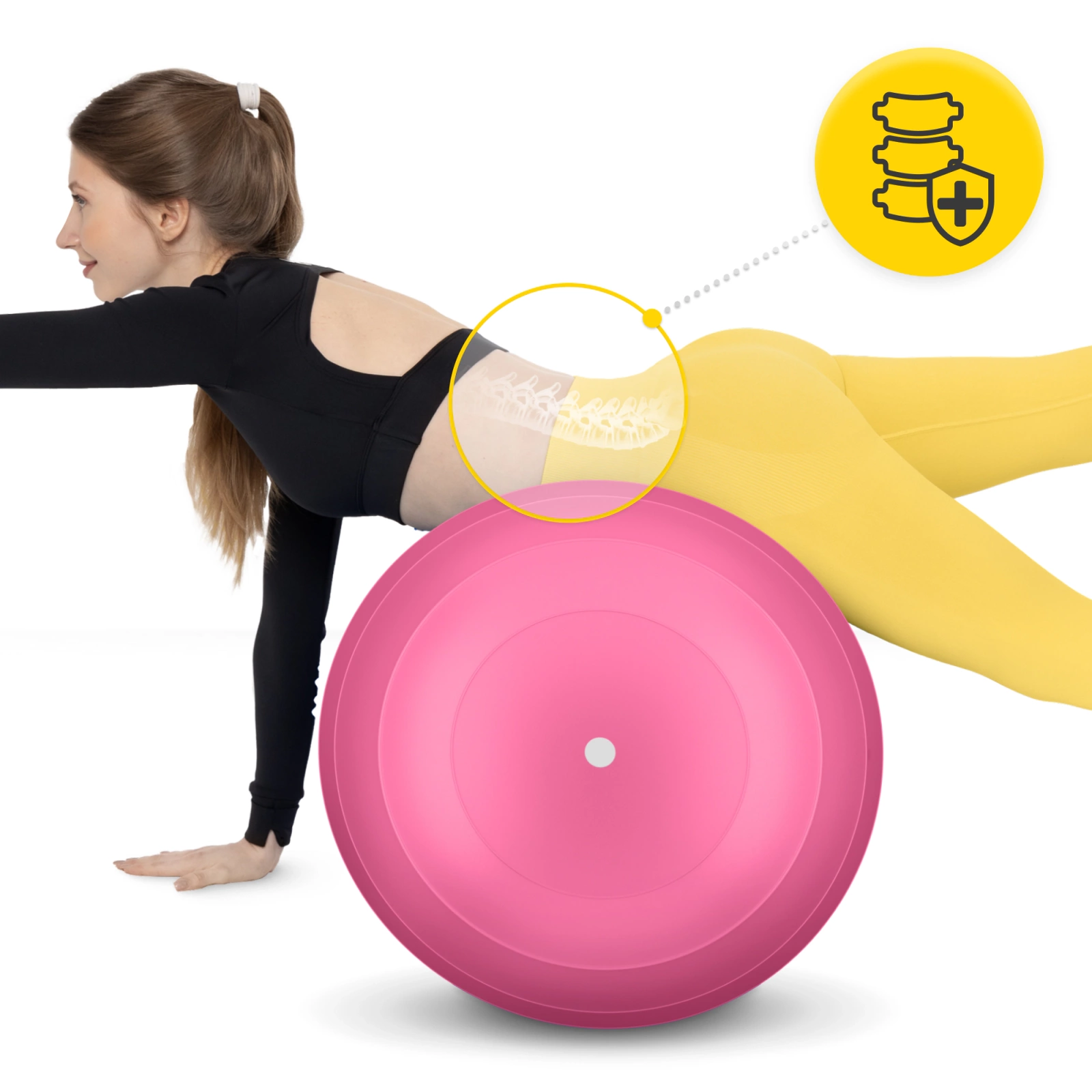 4Fizjo Peanut Air Ball Exercise Ball, 45x90 cm, Pink