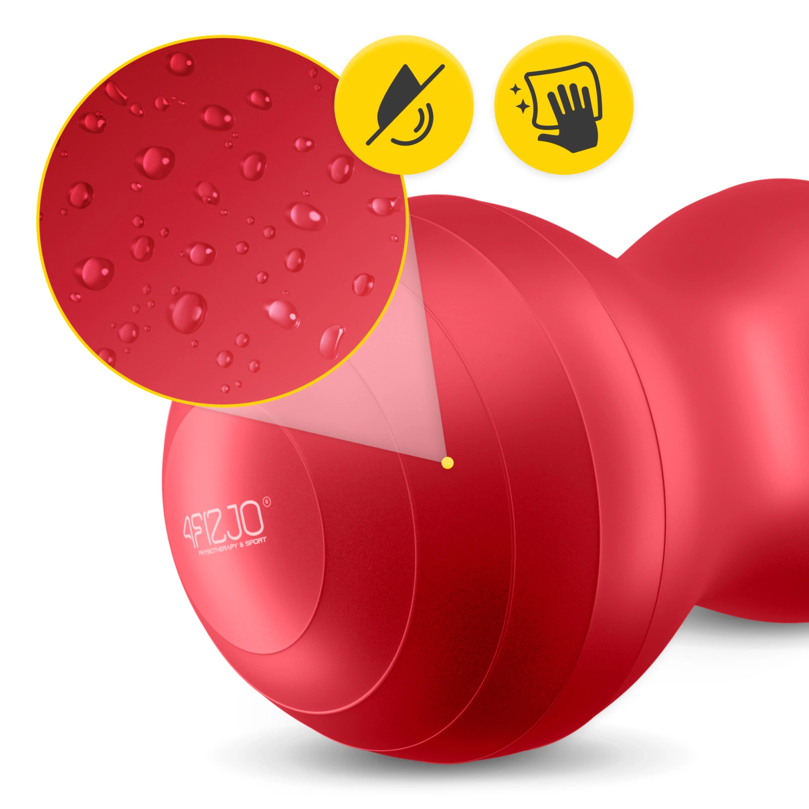 4Fizjo Peanut Air Ball Exercise Ball, 45x90 cm, Red