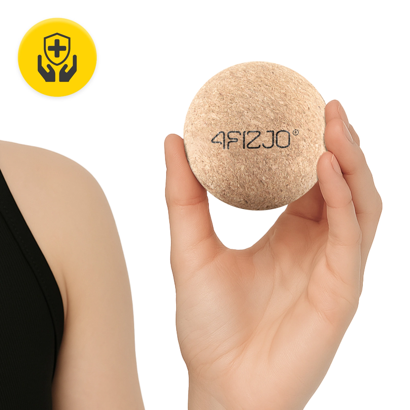 4FIZJO Cork Massage Ball for Deep Tissue Release 6.5 cm