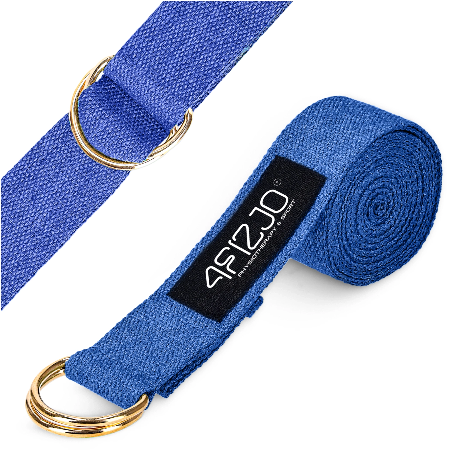 4FIZJO Yoga Strap for Stretching, 300 cm, Navy Blue