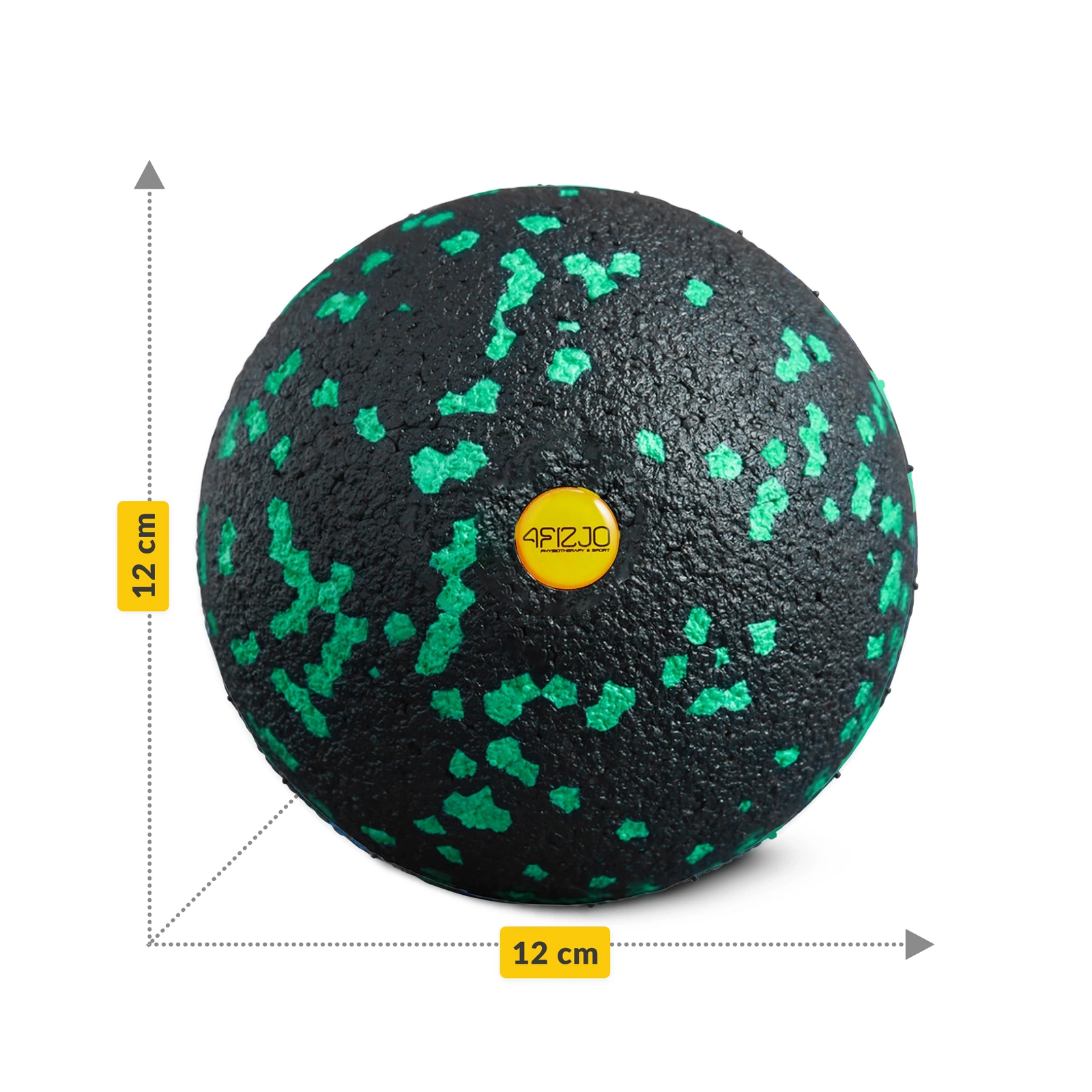 4Fizjo EPP Massage Ball 12 cm, Black/Green