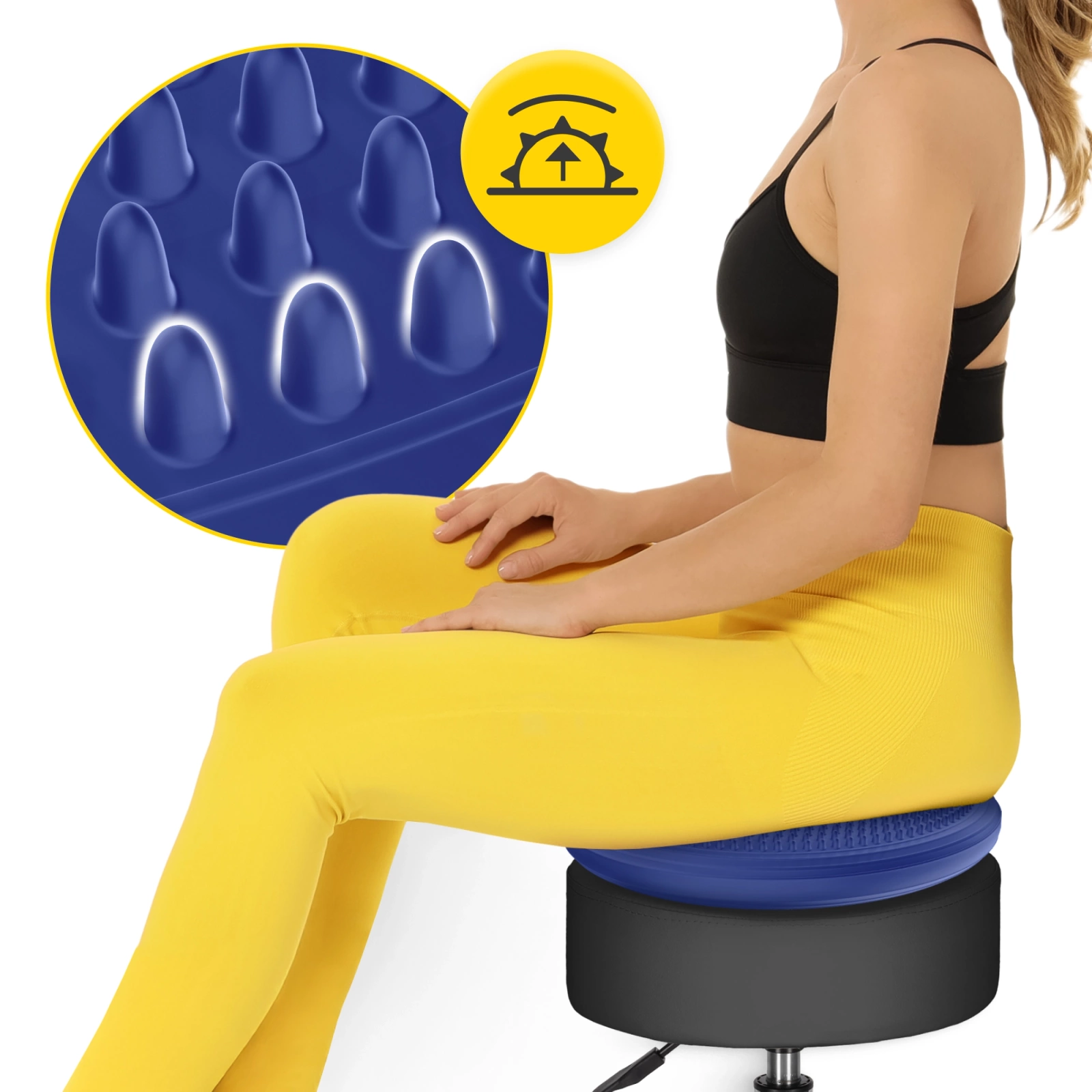 4Fizjo MED+ Sensomotor Balance Cushion 33 cm, Navy Blue
