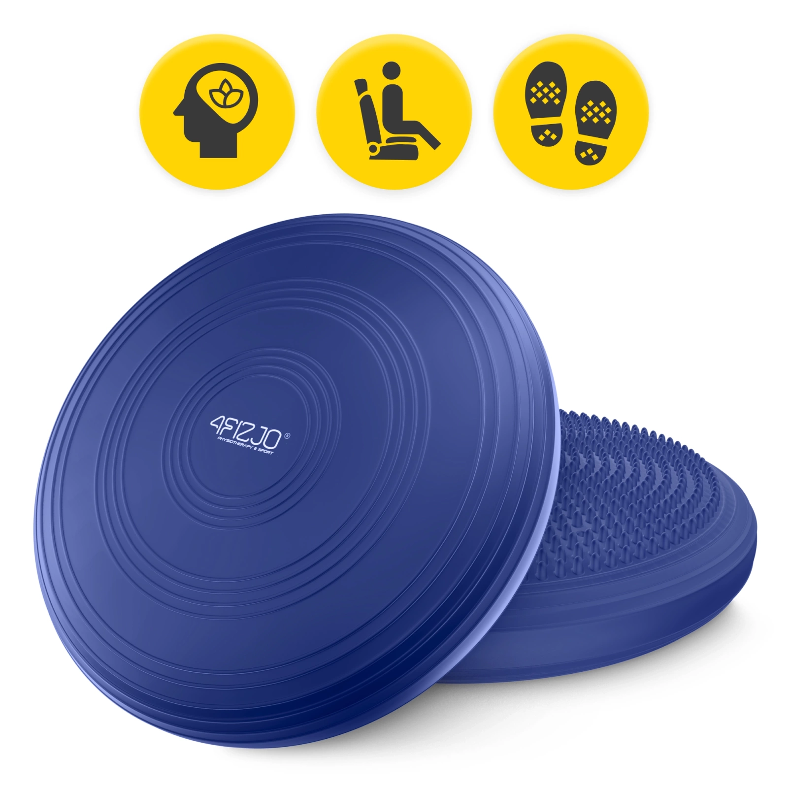 4Fizjo MED+ Sensomotor Balance Cushion 33 cm, Navy Blue