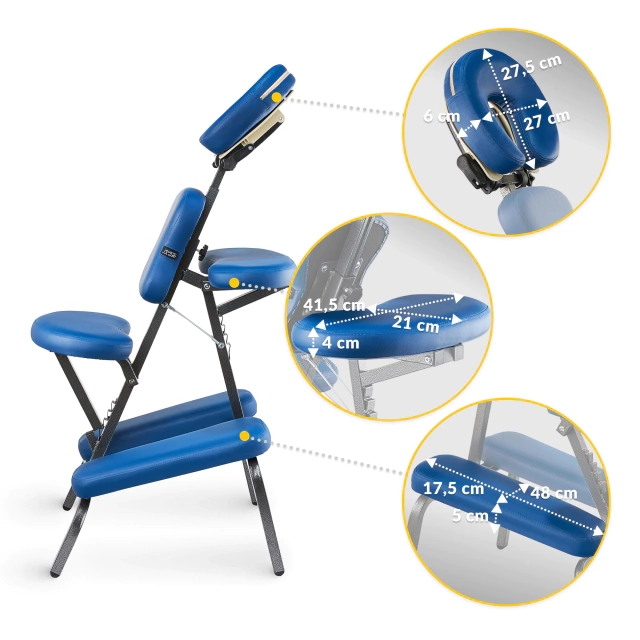4FIZJO Portable Foldable Massage Chair, Blue