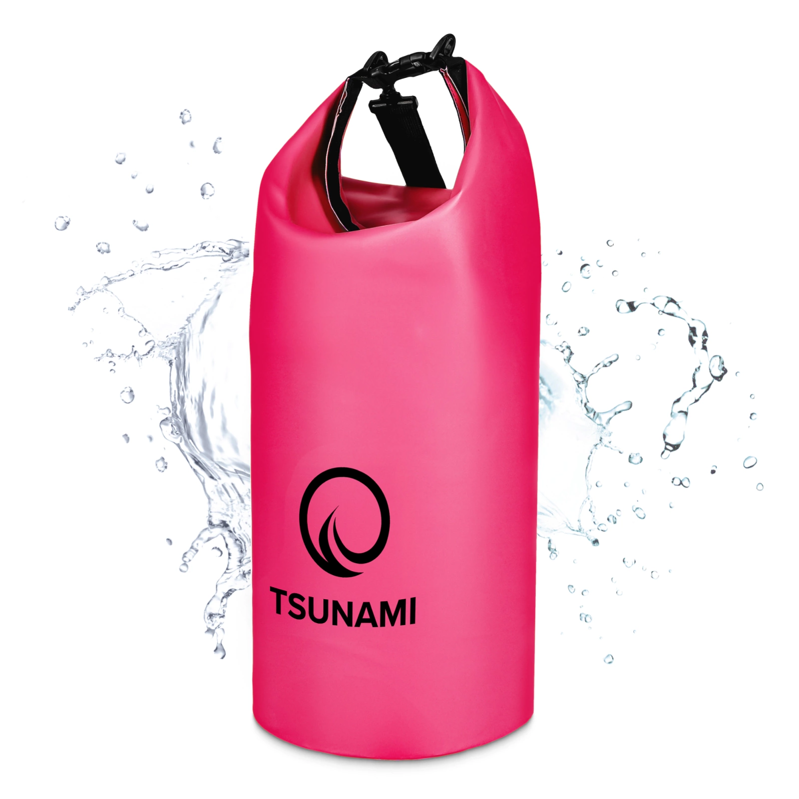 TSUNAMI 30L Waterproof Dry Bag for Boating and Kayaking, Pink