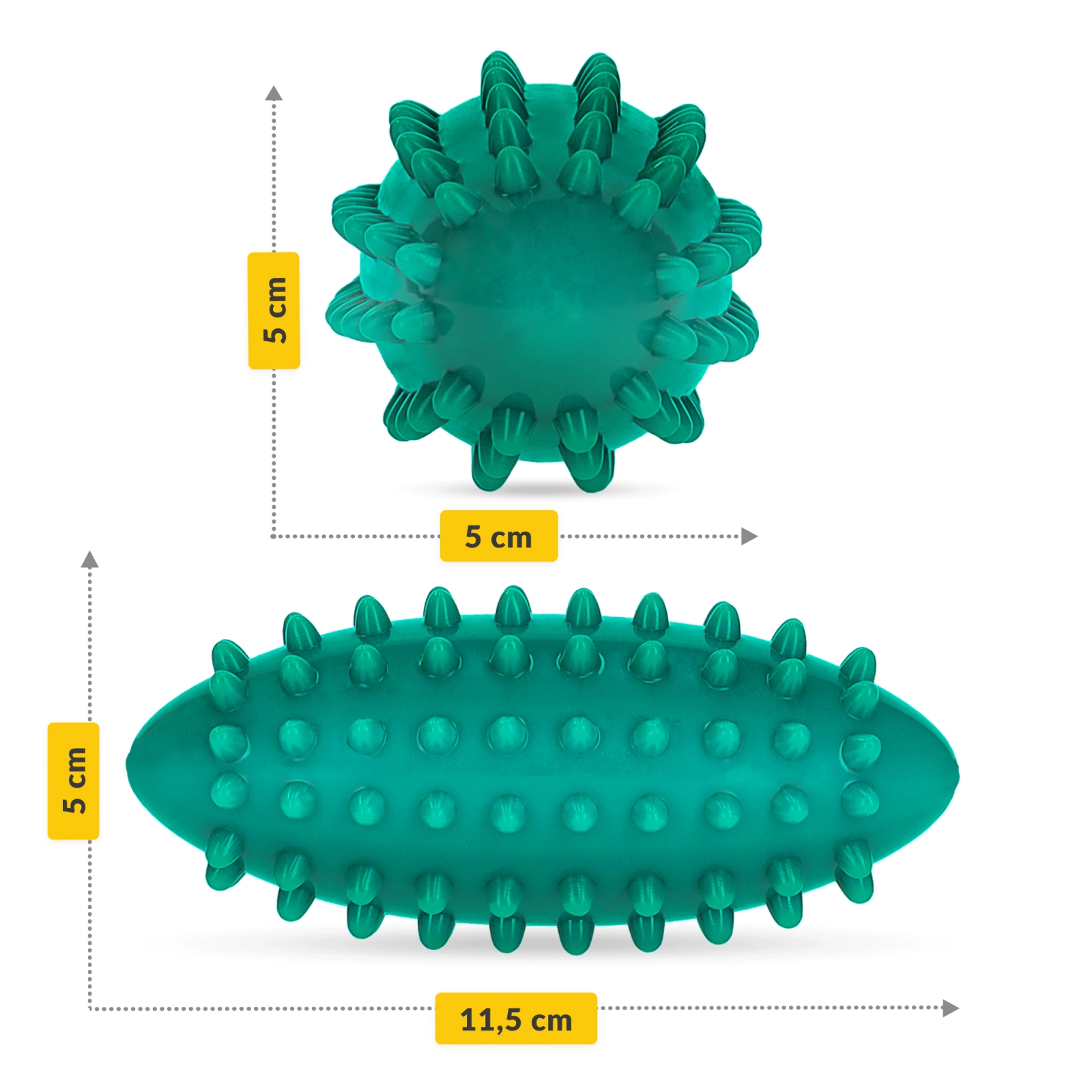 4Fizjo 1802 Sensory Massage Ball, Green