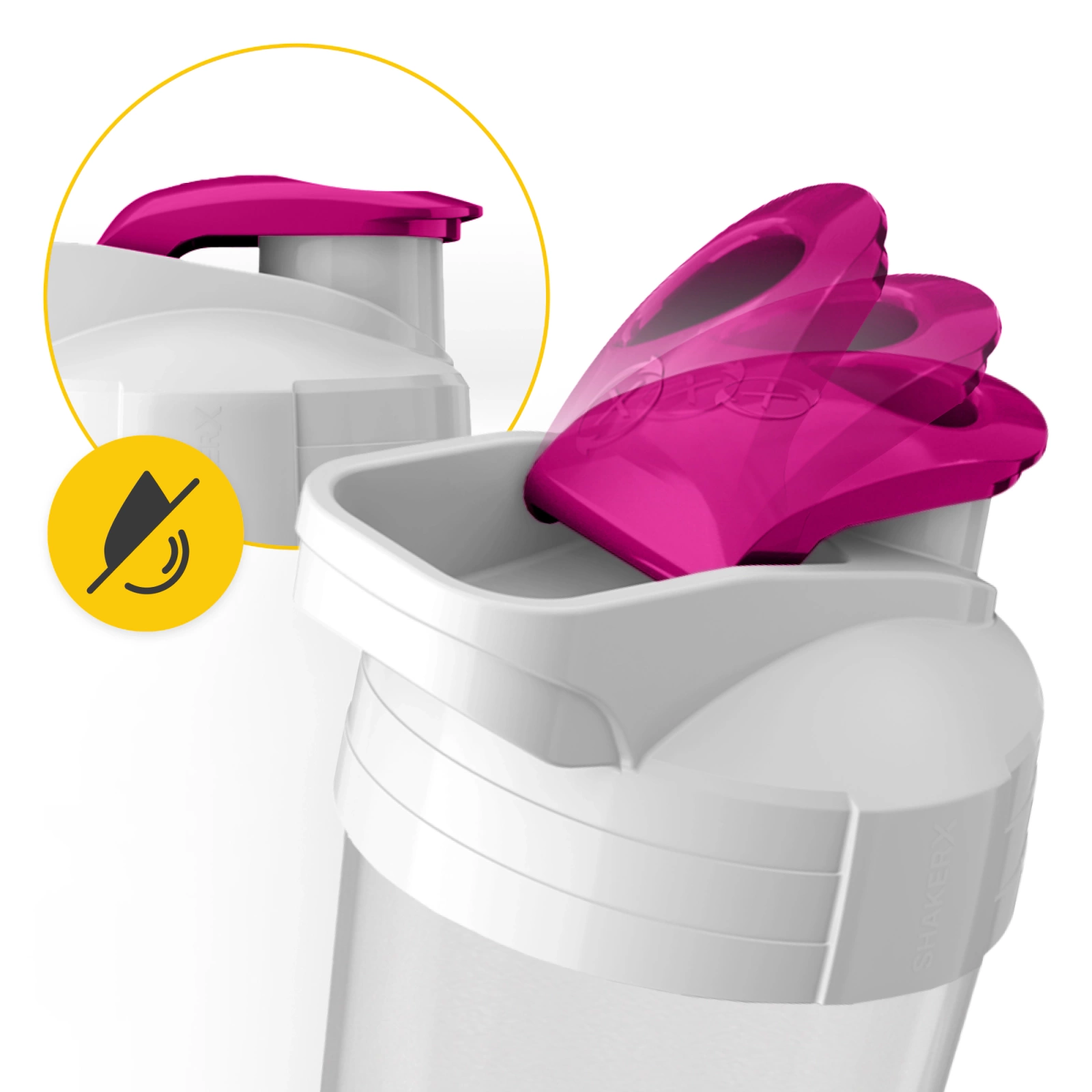 4Fizjo 1819 Sports Shaker, 700 ml, White/Pink