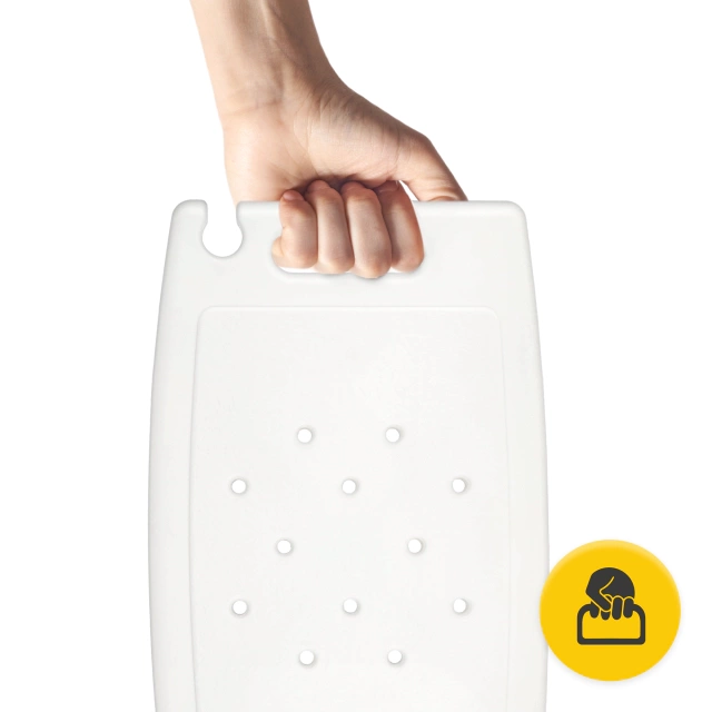 4Fizjo 1488 Rectangular Shower Stool, White/Grey