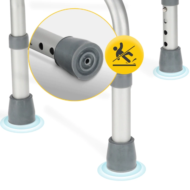 4Fizjo Bath and Shower Stool / Step, White/Grey