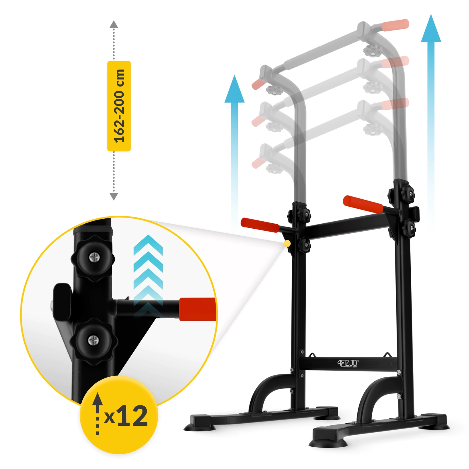 4FIZJO Adjustable Free-Standing Pull-Up and Dip Station