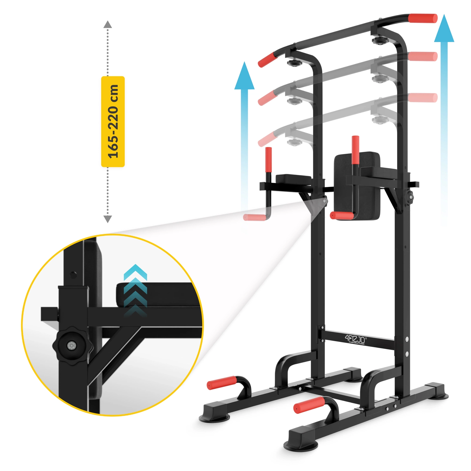 4Fizjo 1554 PRO Multifunctional Pull-Up Bar and Dip Station