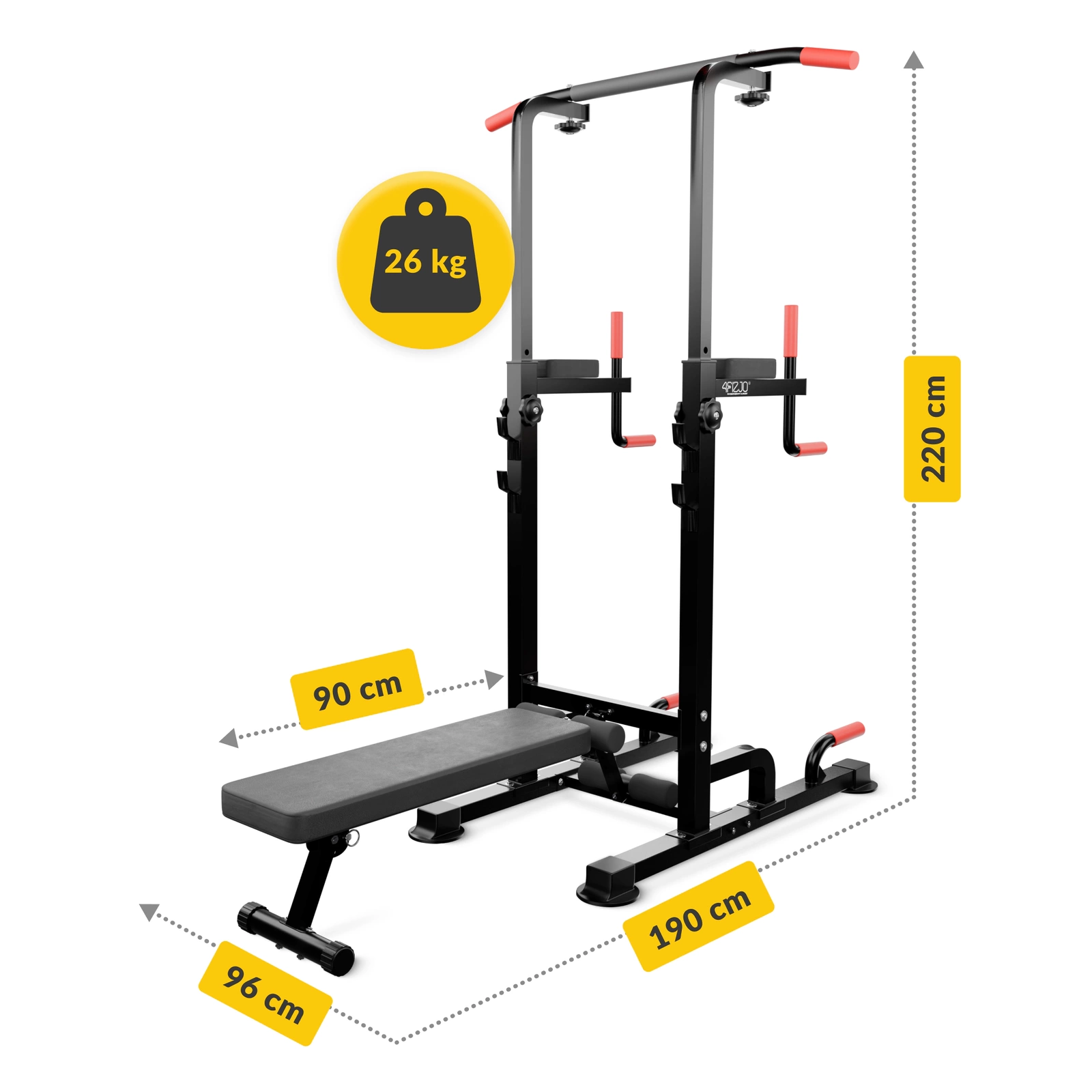 4Fizjo 1542 PRO+ Multifunctional Pull-up Bar with Bench