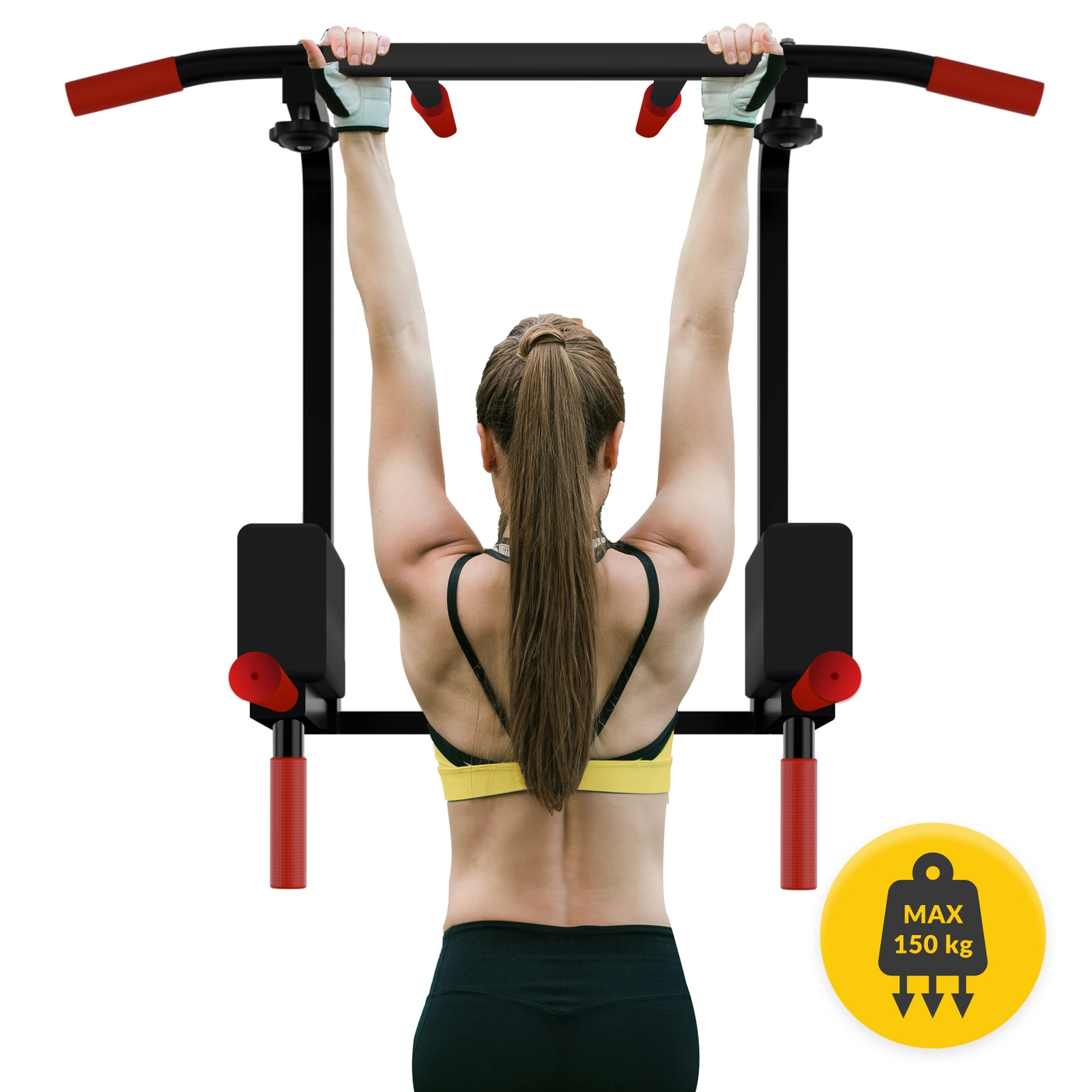 4Fizjo 1558 2-in-1 Wall Mounted Pull-up Bar and Dip Station