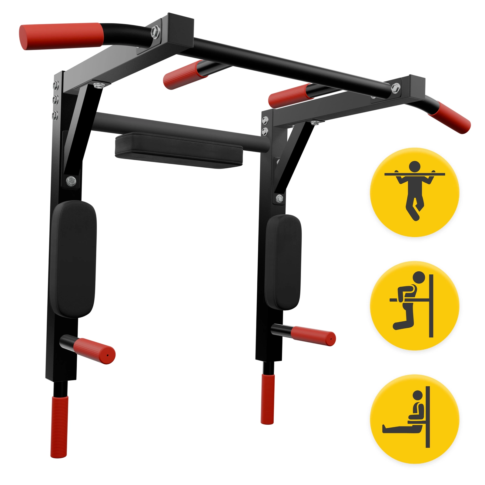 4Fizjo 1558 2-in-1 Wall Mounted Pull-up Bar and Dip Station