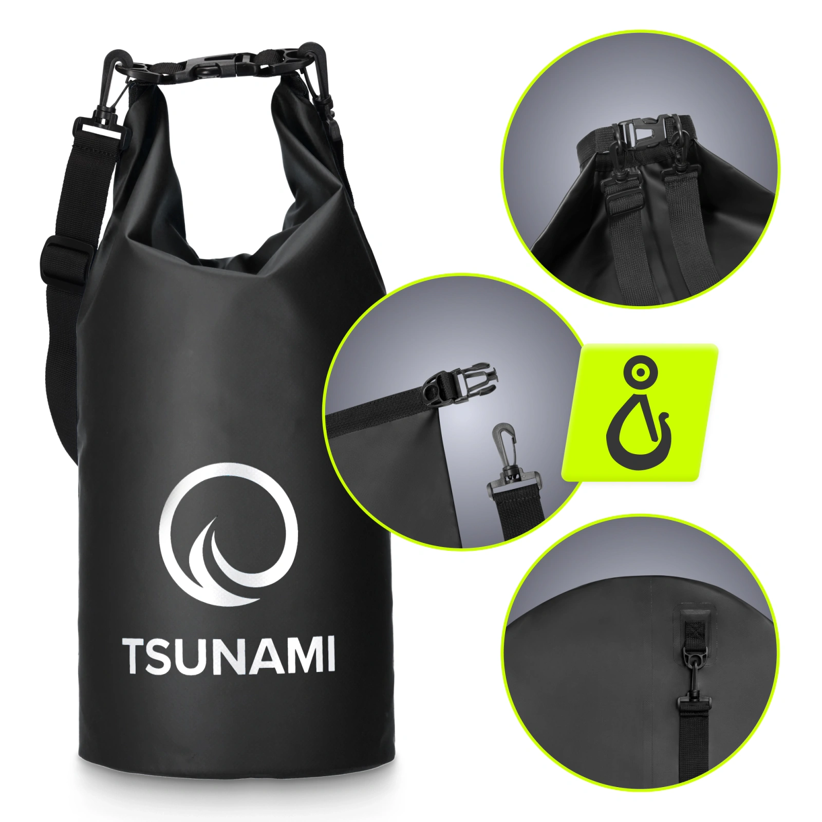4Fizjo TSUNAMI ūdensnecaurlaidīgs maiss 10L, melns